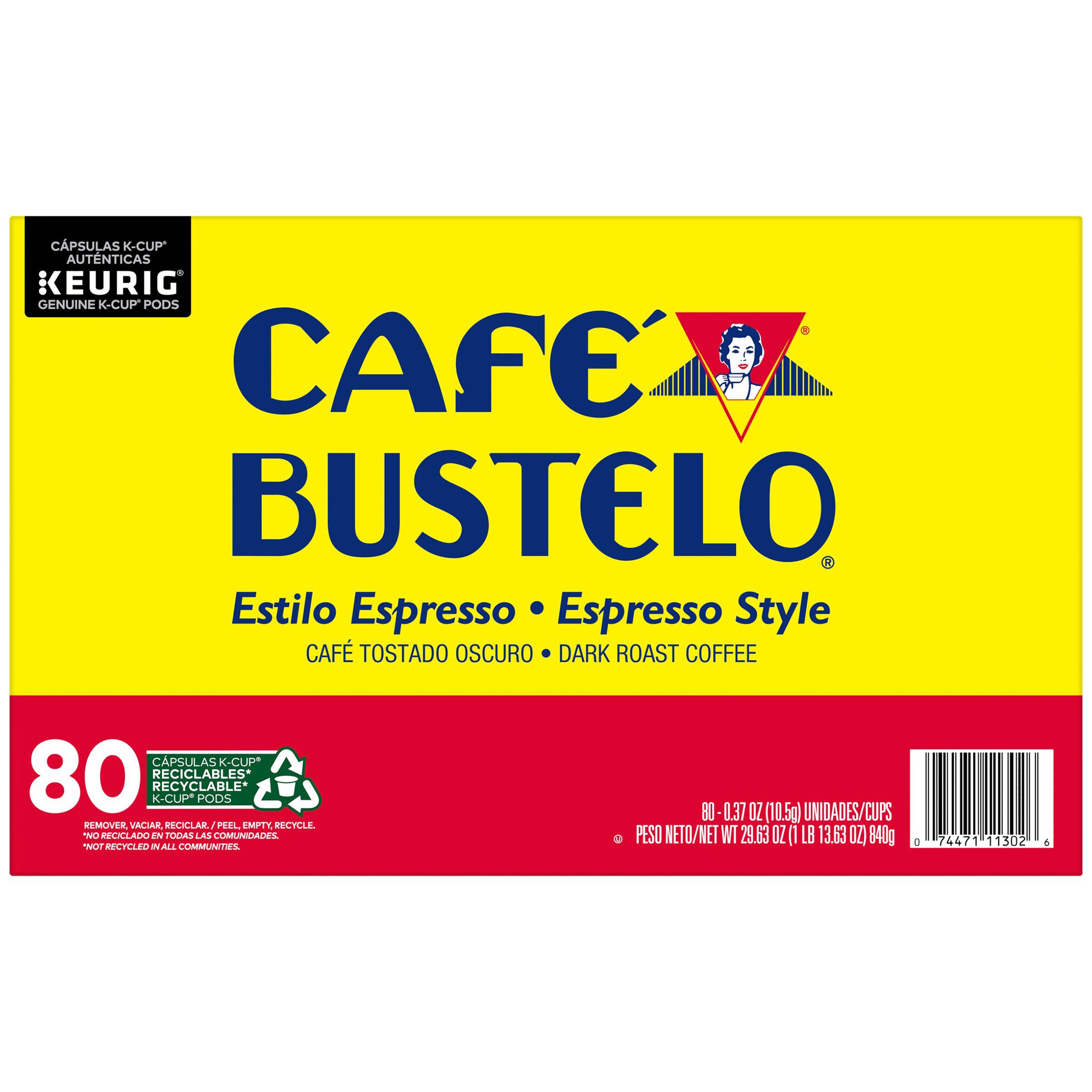CAFE BUSTELO DARK ROAST COFFEE 80 CT K-CUP (29.63OZ) - Image 1