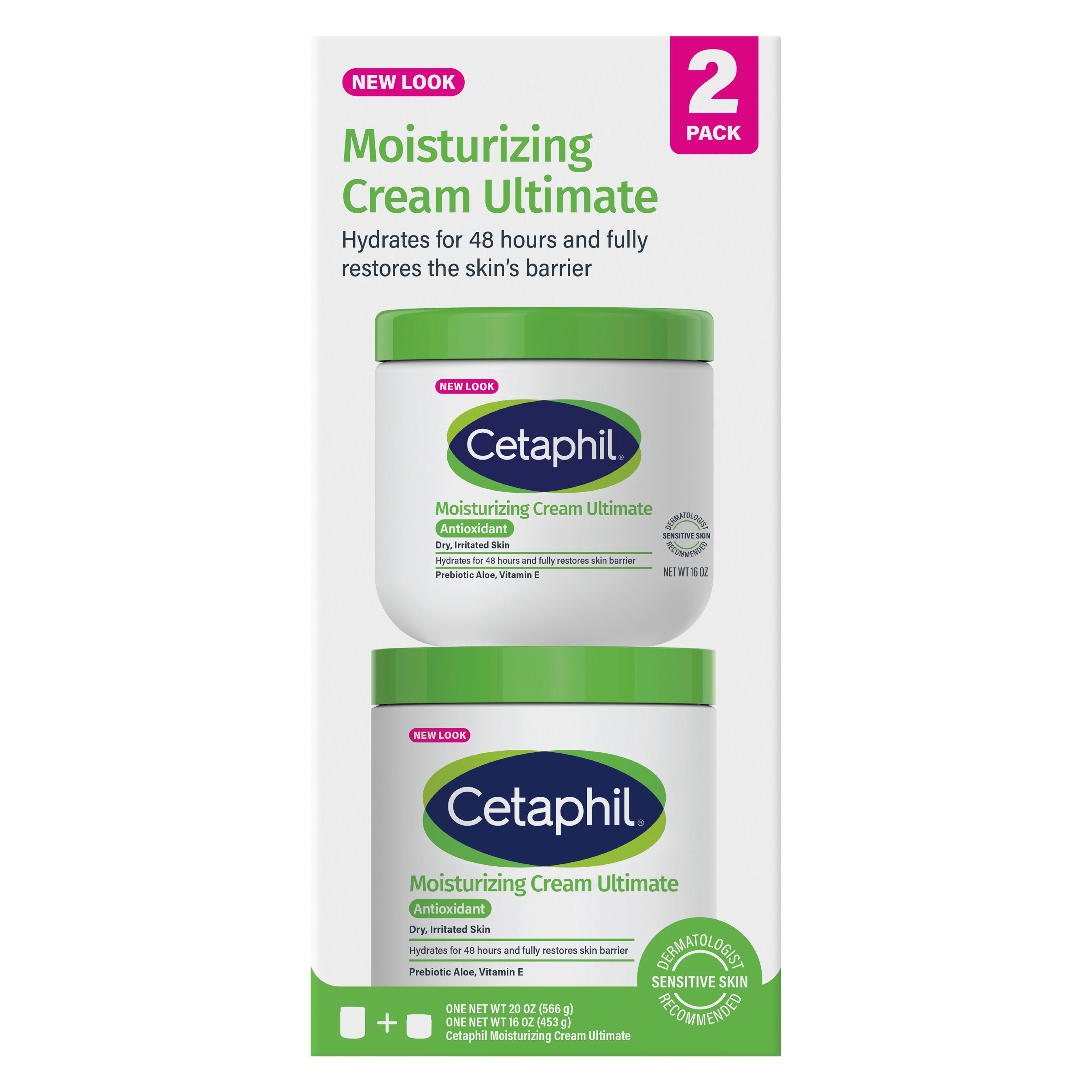 CETAPHIL ULTIMATE CREAM 2-PACK 16 OZ & 20 OZ - Image 1