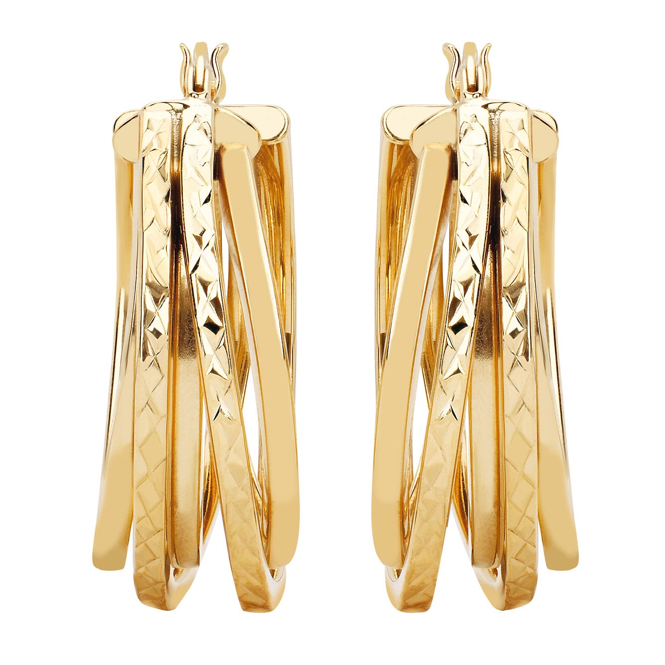 14KT YELLOW GOLD HOOP EARRINGS MADE IN ITALY