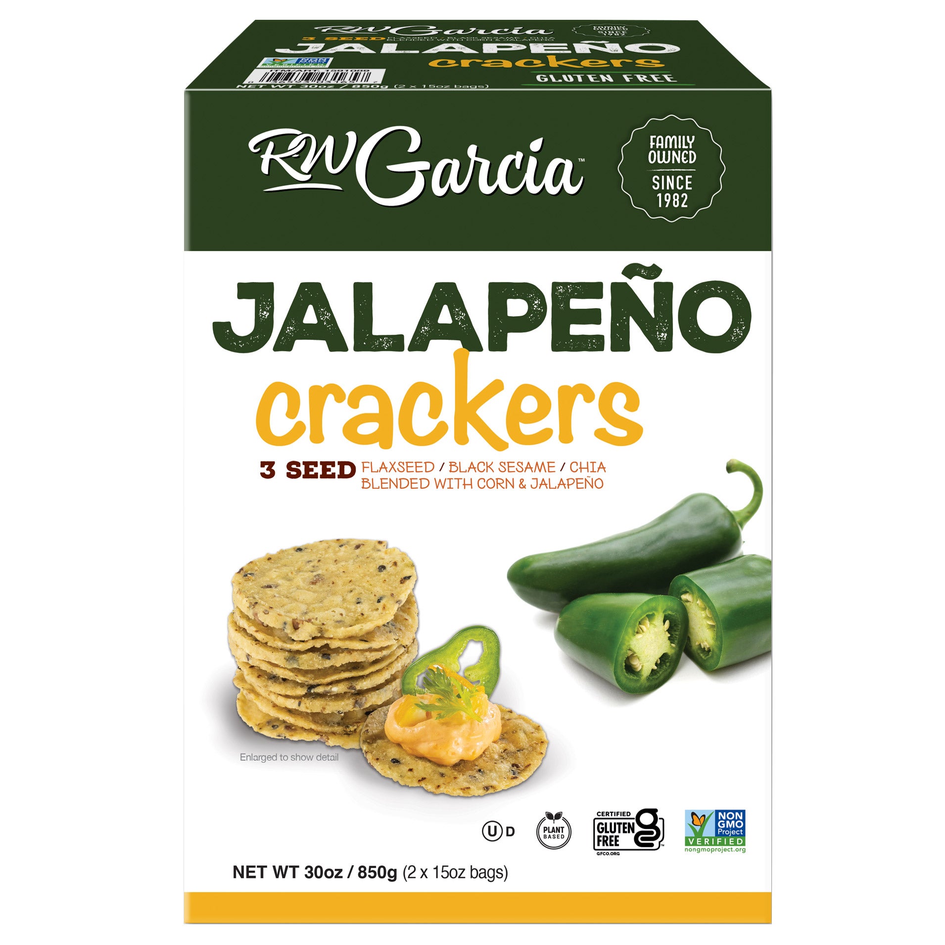RW GARCIA JALAPENO CRACKER 30 OZ