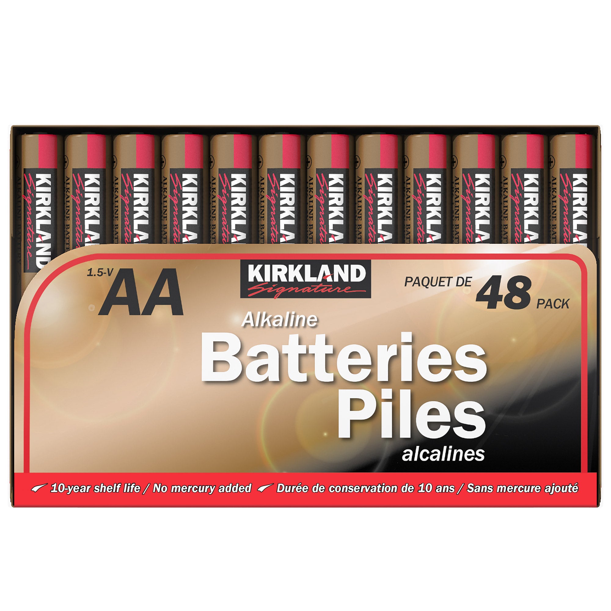 KIRKLAND SIGNATURE ALKALINE BATTERIES AA 48 PACK