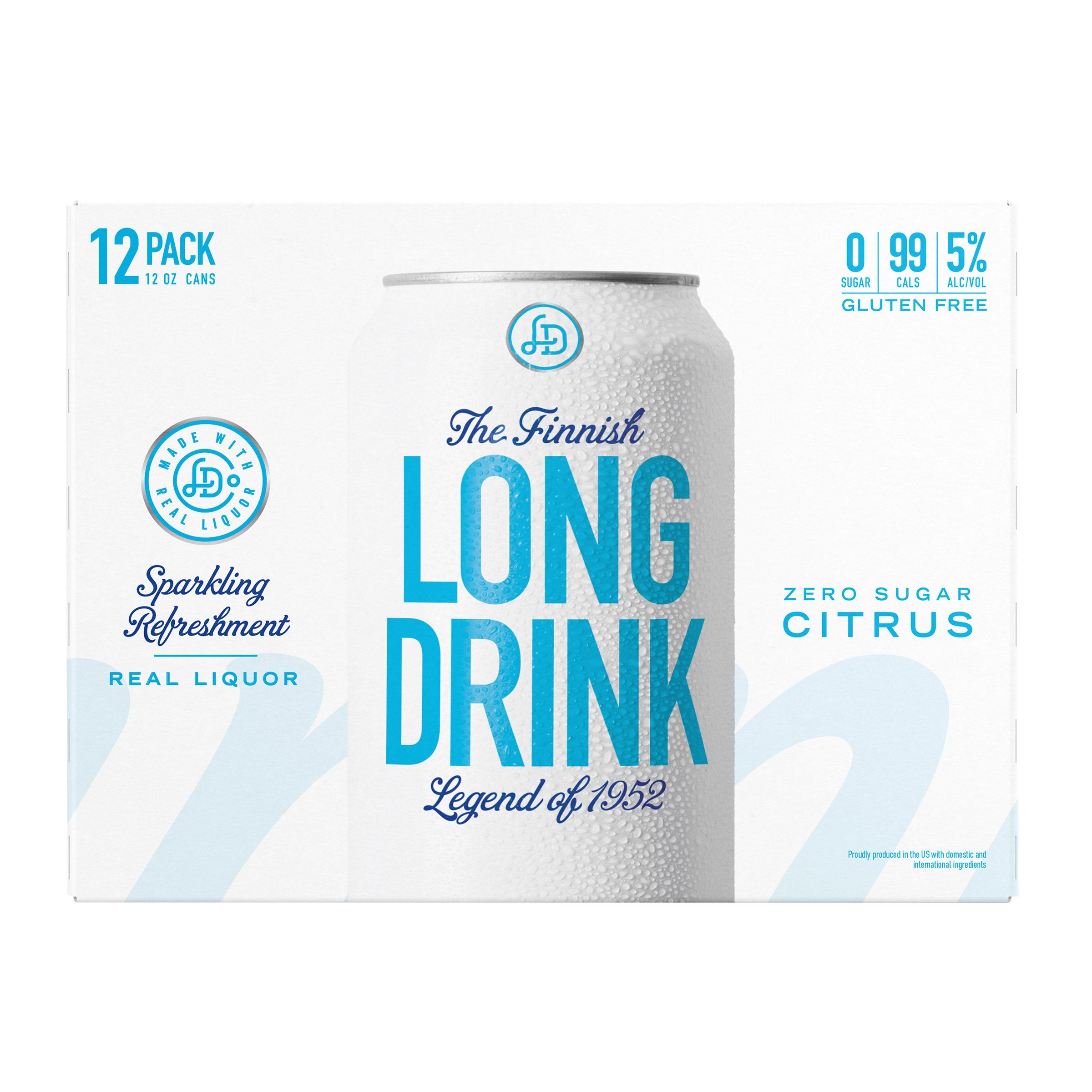 LONG DRINK ZERO SUGAR CITRUS 12/12 OUNCE CANS - Image 1