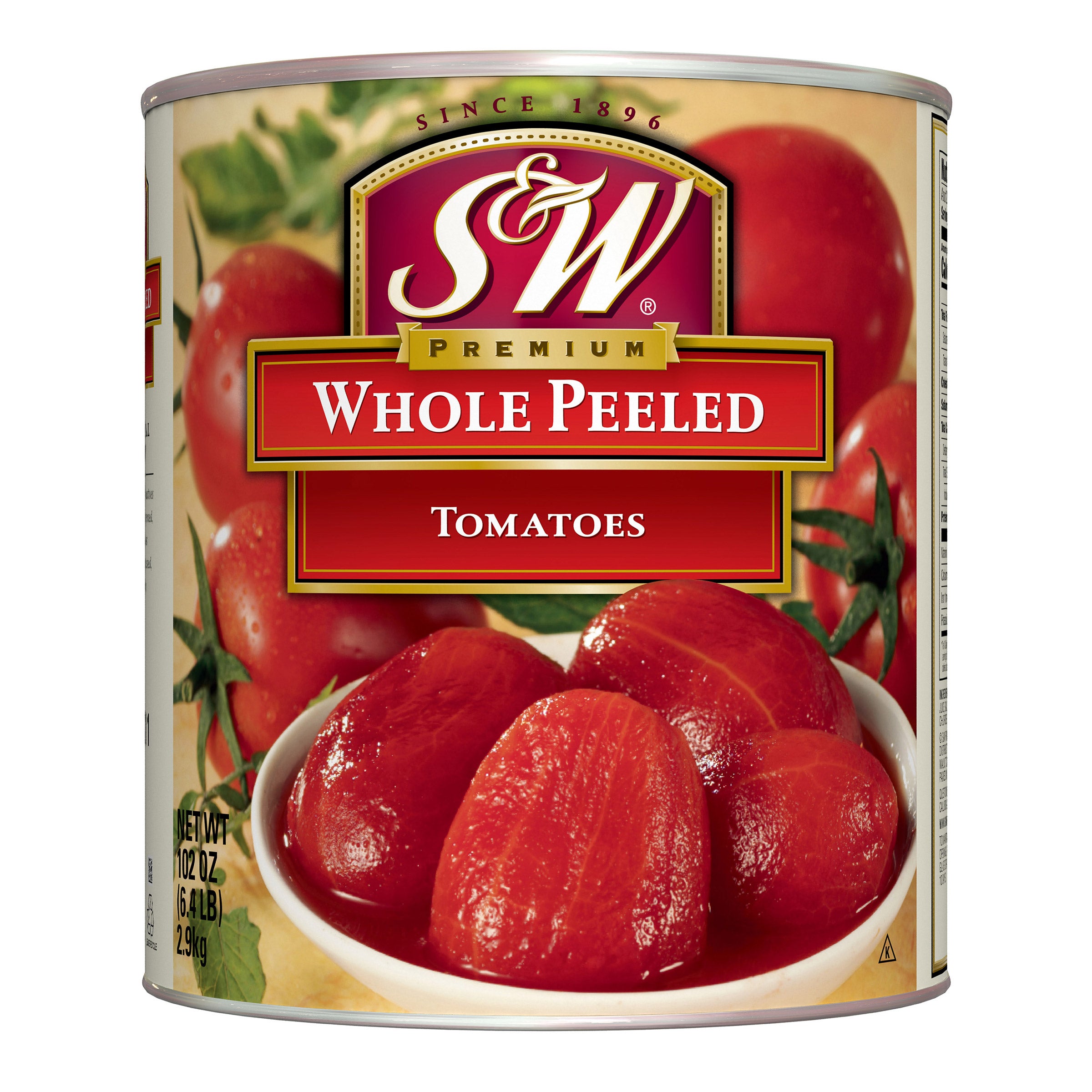 S & W WHOLE PEELED TOMATOES #10 CAN
