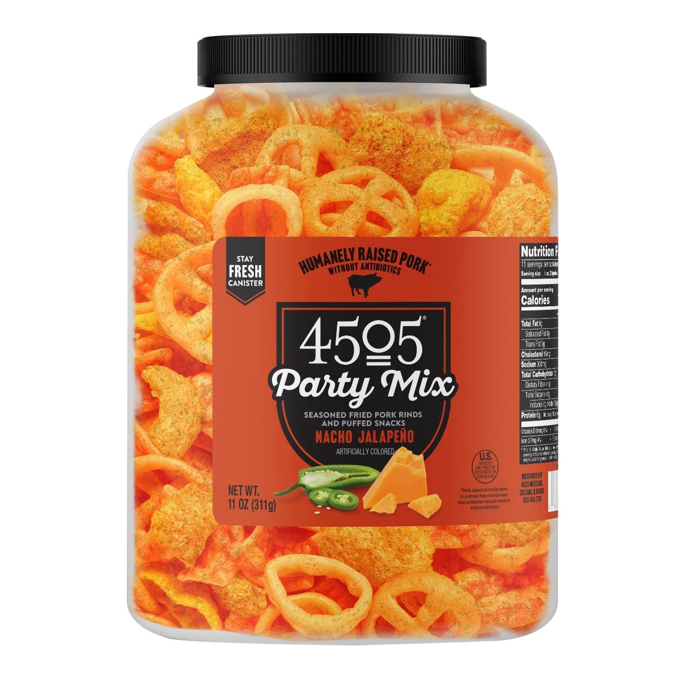 4505 CHICHARRONES NACHO JALAPENO MIX 11 OZ