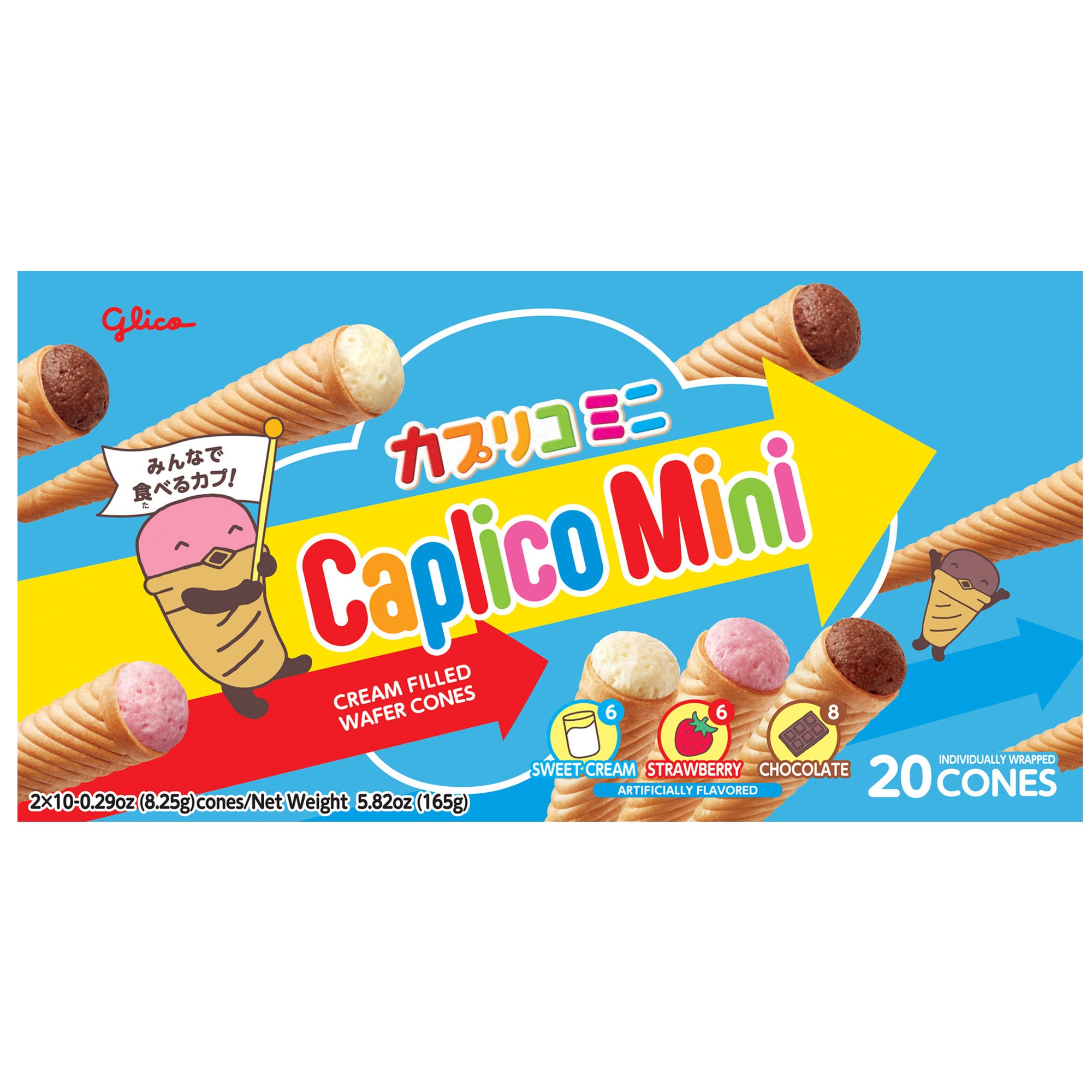 CAPLICO MINI CREAM FILLED CONES 20 CT