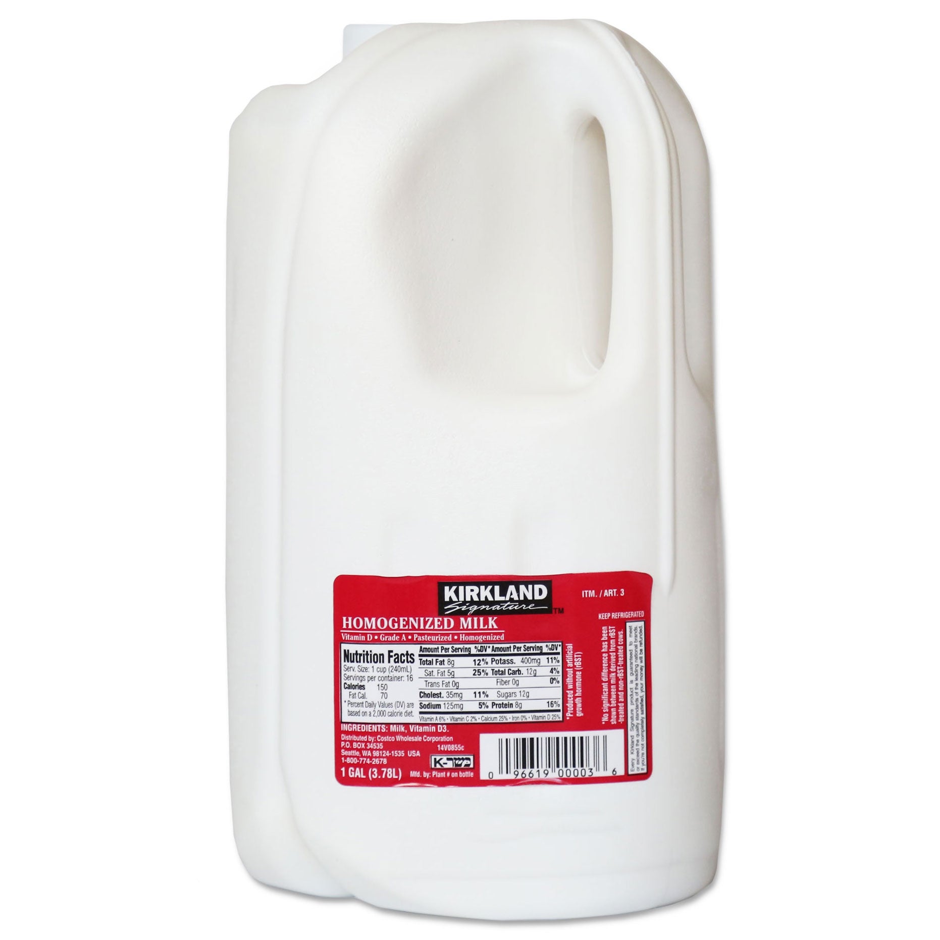 KIRKLAND SIGNATURE HOMOGENIZED MILK 1 GALLON
