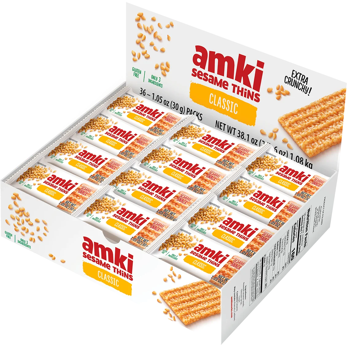 AMKI SESAME SNAPS 36 CT/1.05 OZ - Image 1