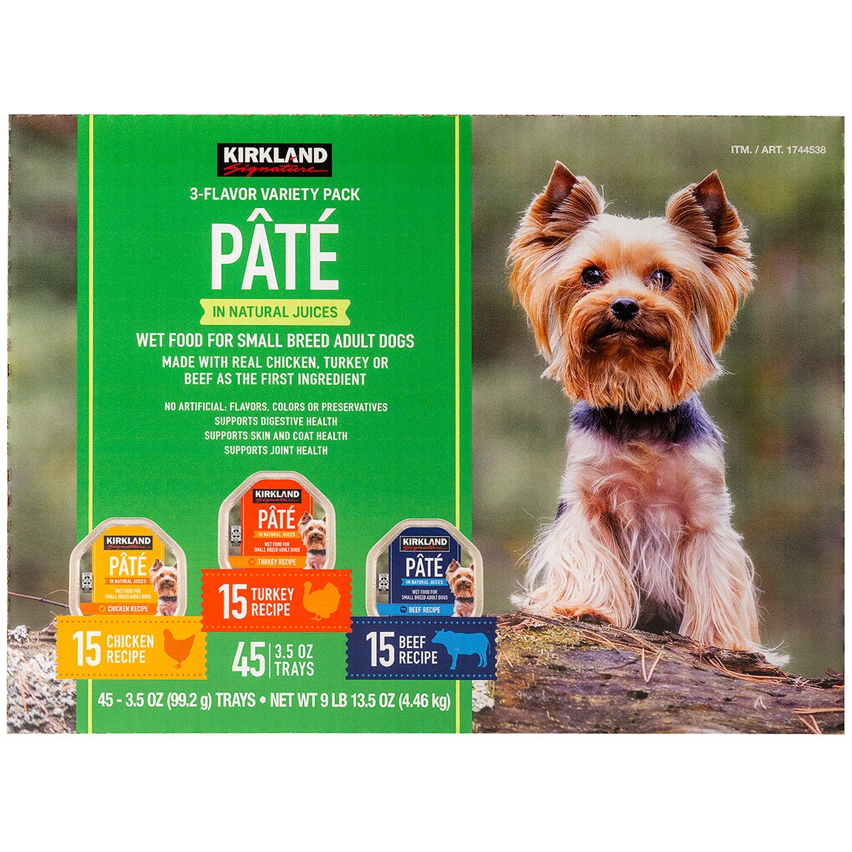 KIRKLAND SIGNATURE WET DOG FOOD LOAF/PATE 45/3.5 OZ