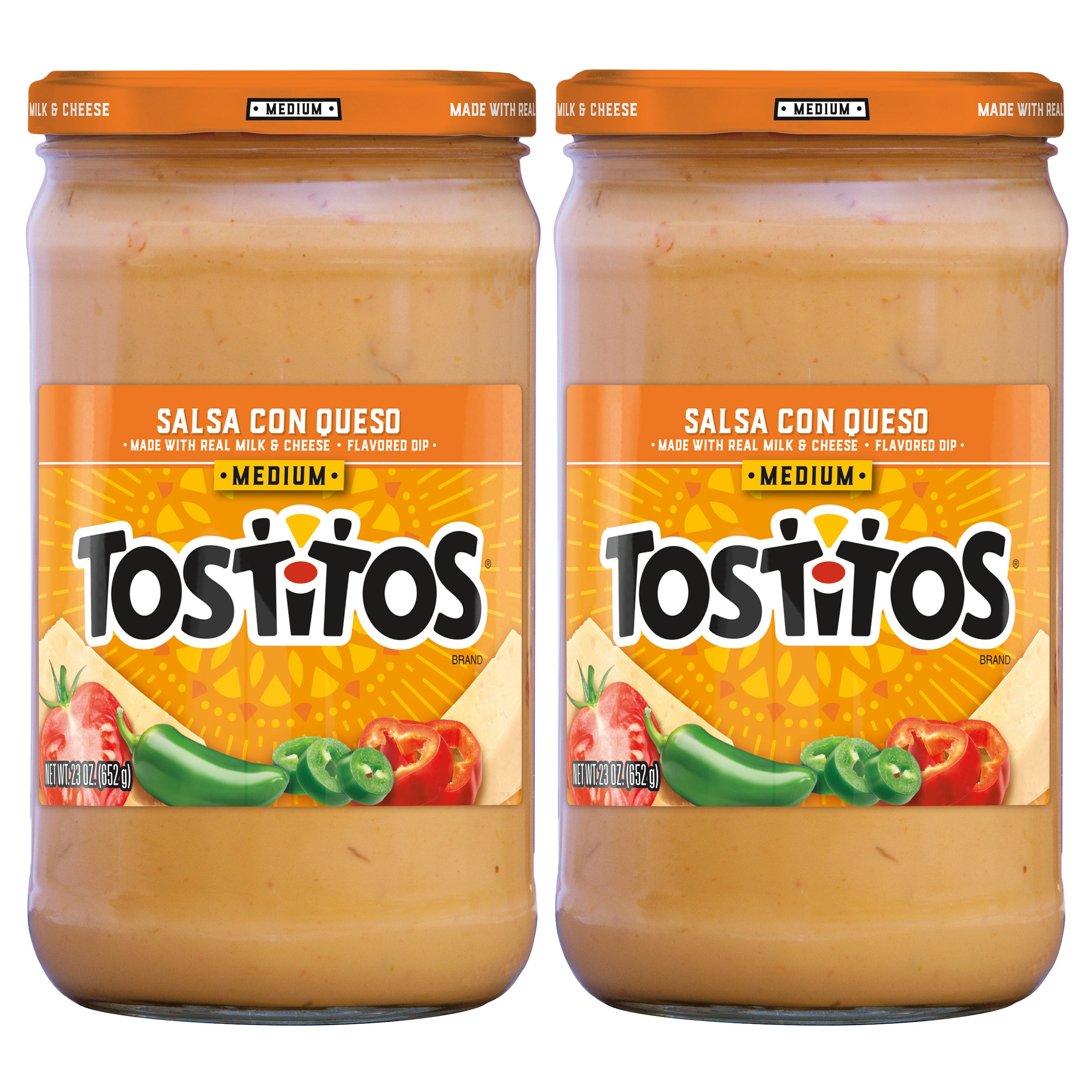 FRITO LAY TOSTITOS MEDIUM QUESO DIP 2/23 OZ (2.875 LBS)