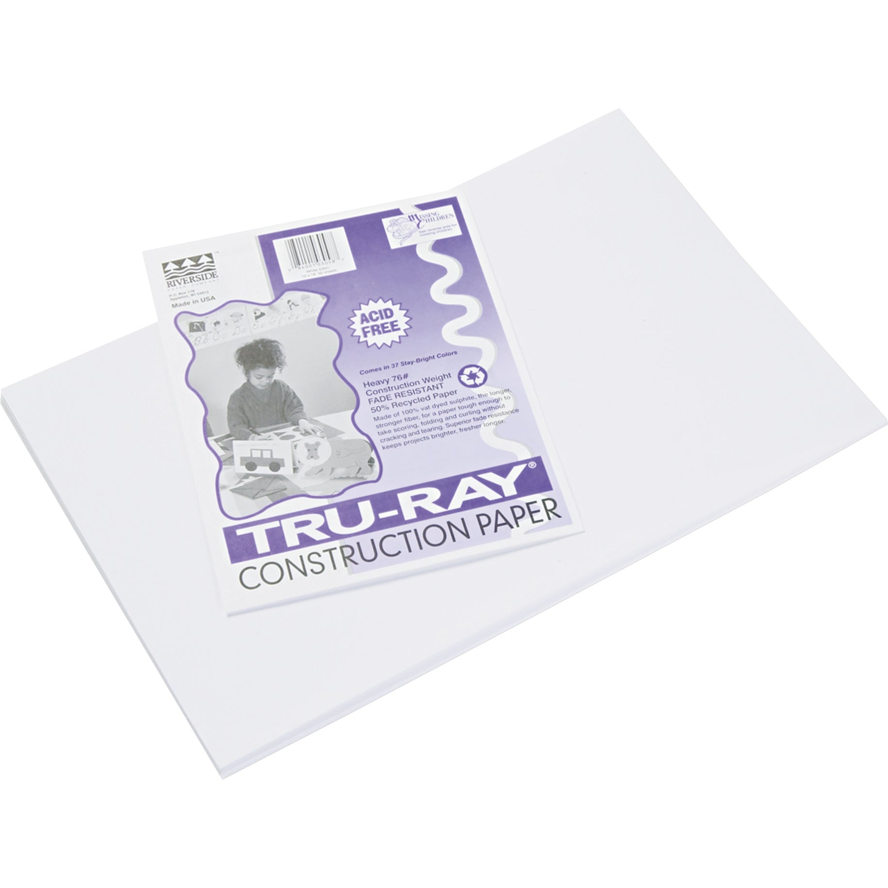 PACON TRU-RAY 12X18 CONSTRUCTION PAPR 50SH PAC103058 WHITE