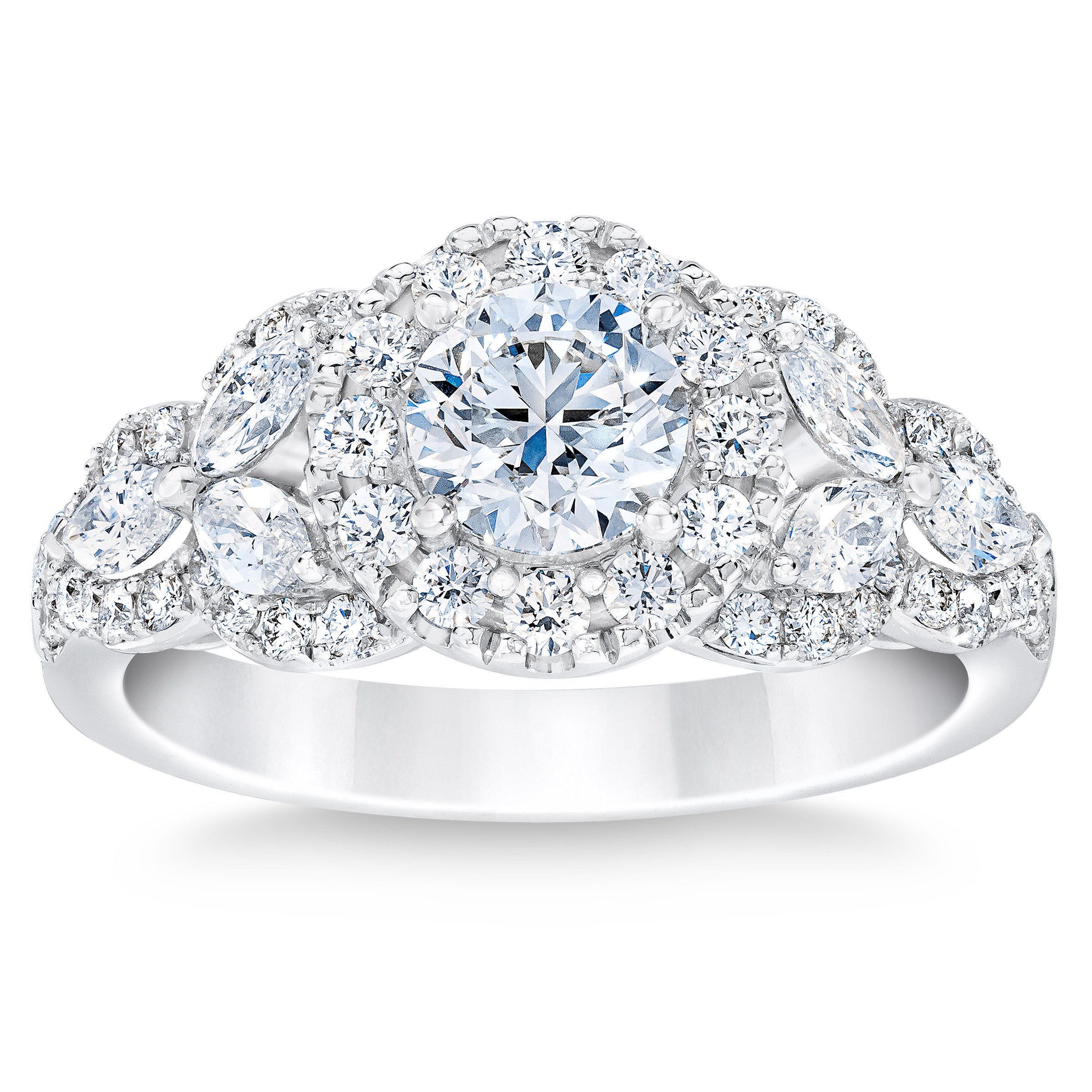 14KT WHITE GOLD VS2 I 1.82CTW ROUND DIAMOND RING (0.80CTR) - Image 1