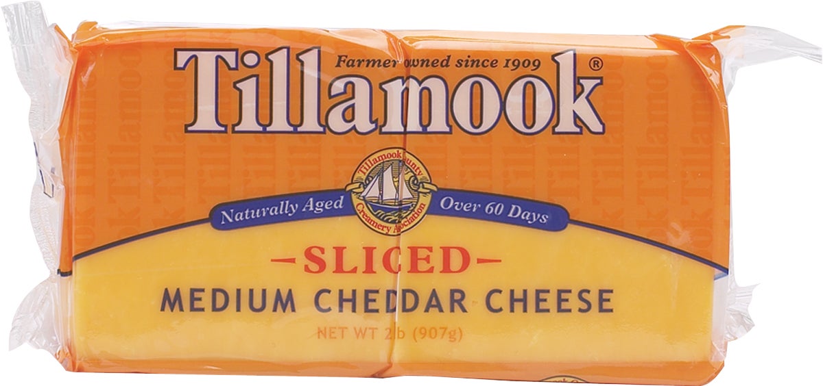 TILLAMOOK SLICED MEDIUM CHEDDAR 2 POUNDS