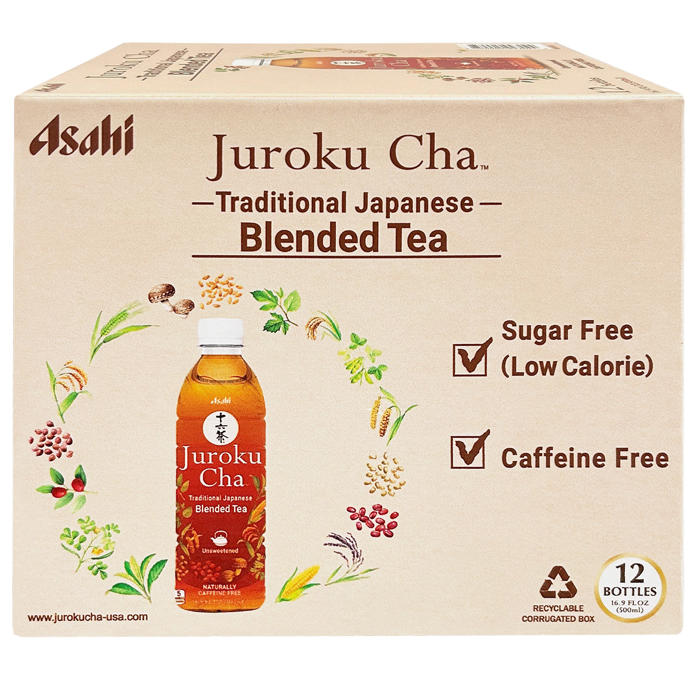 ASAHI JUROKU CHA GRAIN & BOTANICAL TEA 12 CT / 16.9 OZ