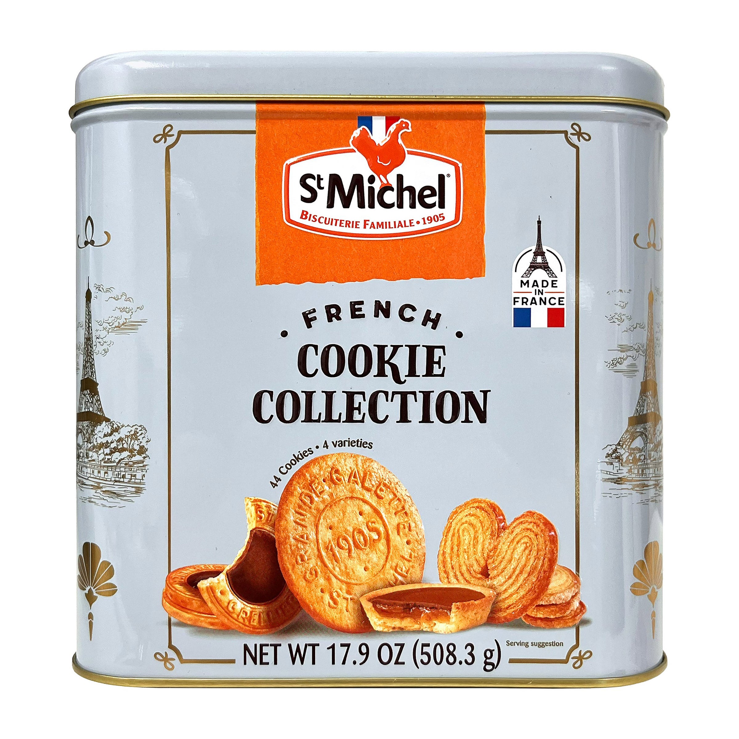 ST MICHEL FRENCH COOKIE TIN 17.9 OUNCES - Image 1