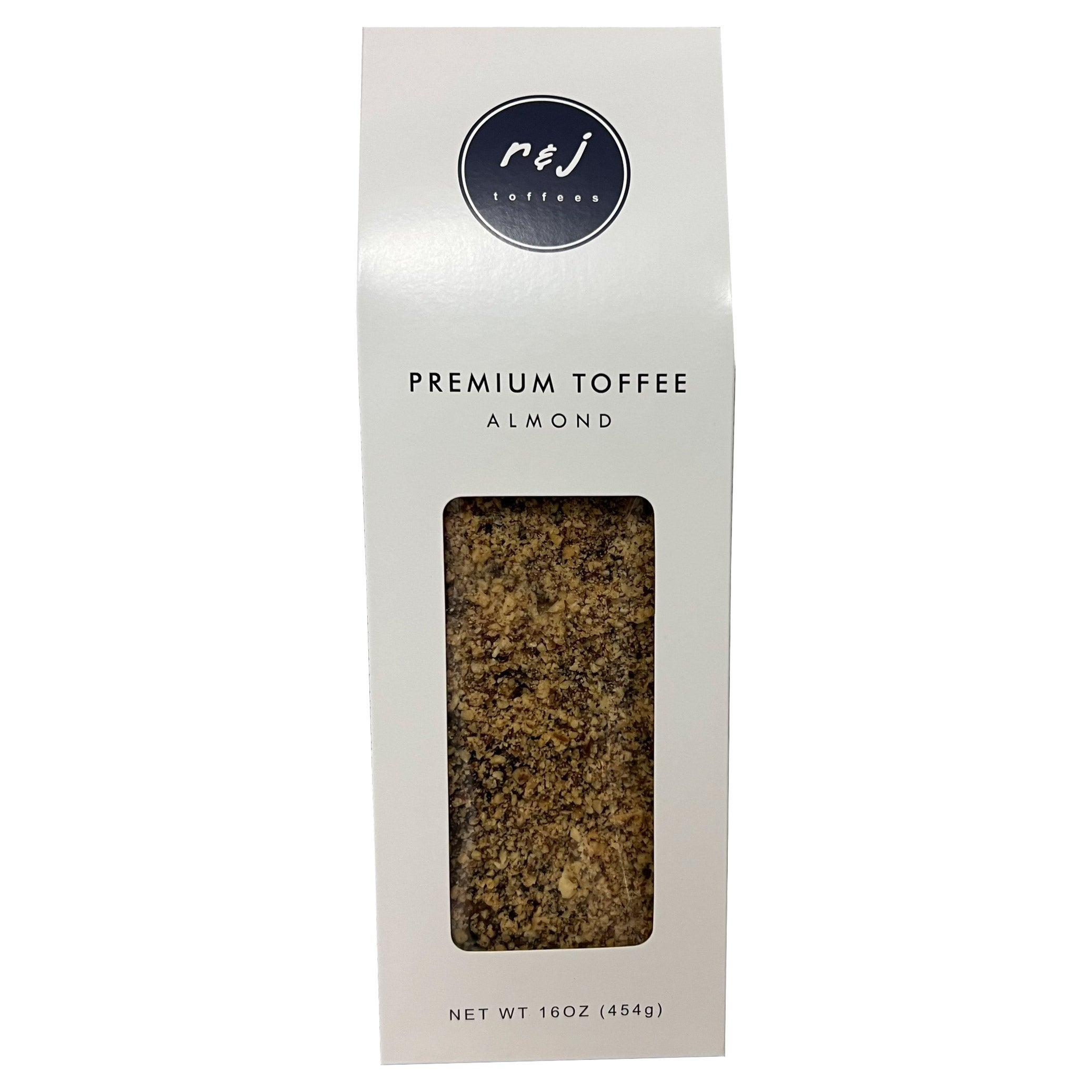 R & J DARK ALMOND TOFFEE 1 POUND