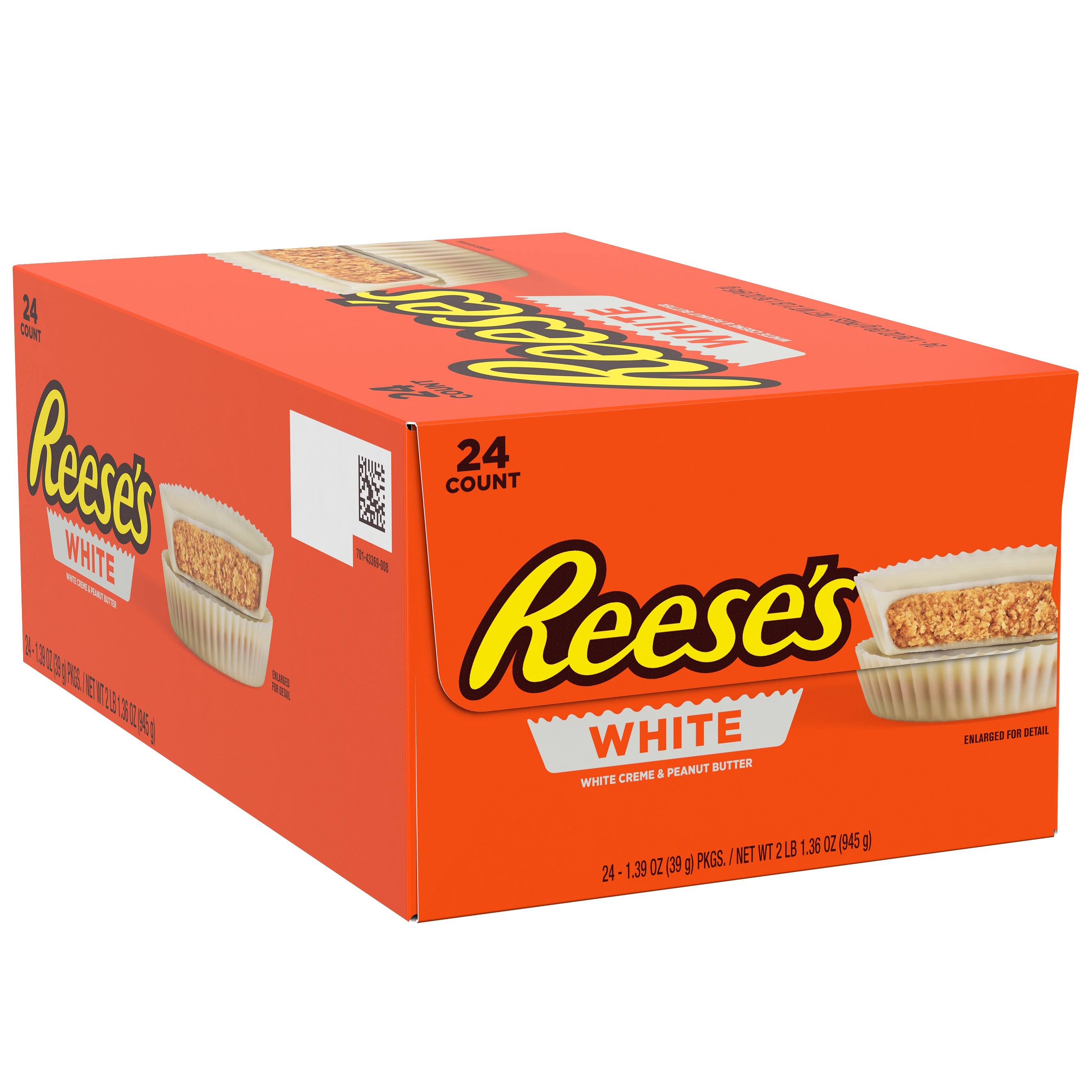 REESE'S WHITE CREME PEANUT BUTTER CUPS 24/1.39 OZ