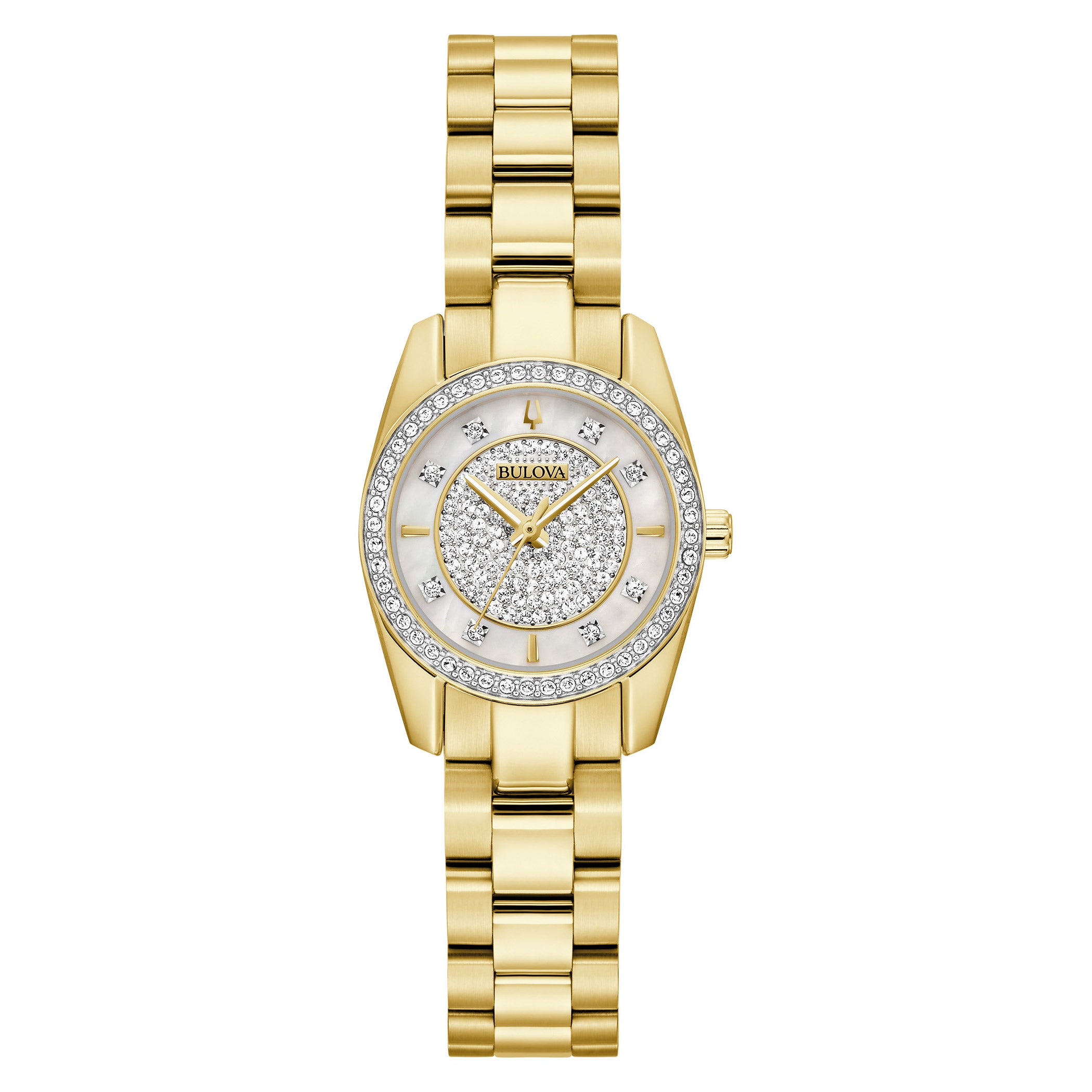 BULOVA CRYSTAL GOLD TONE CLASSIC WOMENS WATCH - Image 1
