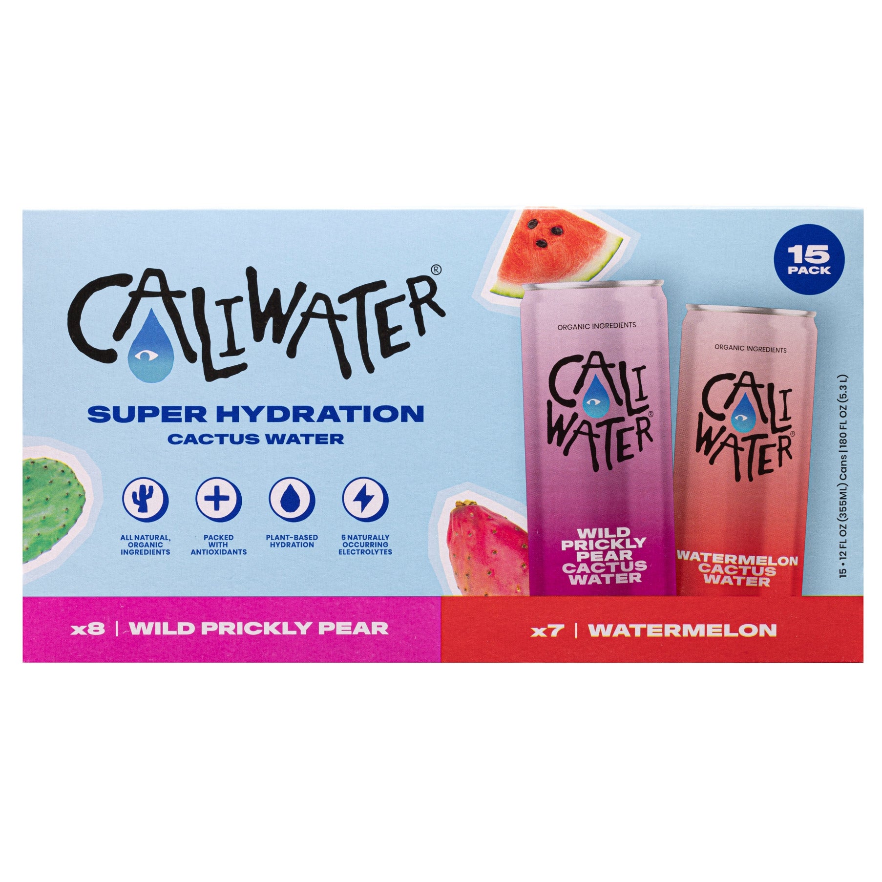 CALIWATER CACTUS WATER VP 15/12 OUNCE CANS