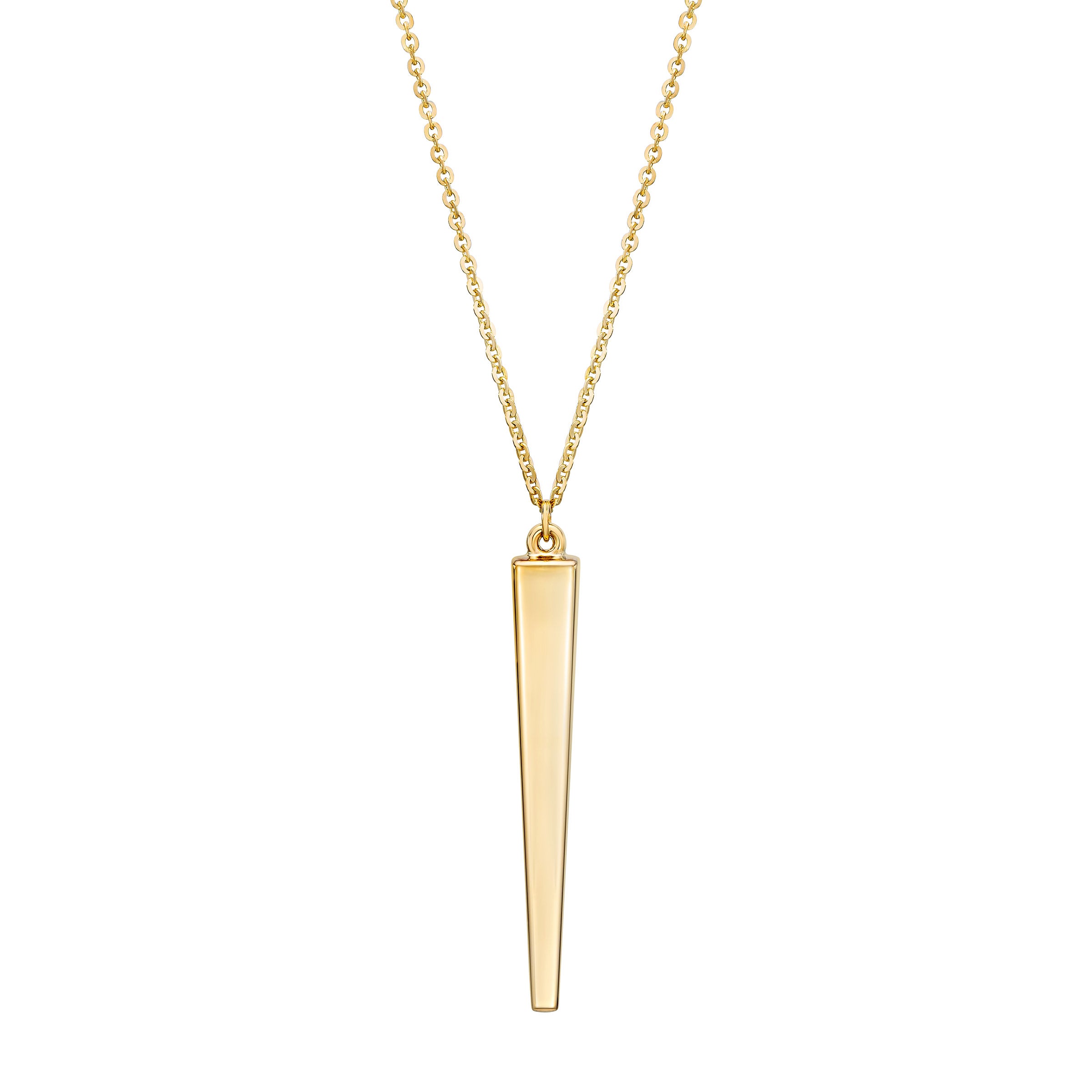 14KT YELLOW GOLD STILETTO PENDANT 18¨ - Image 1