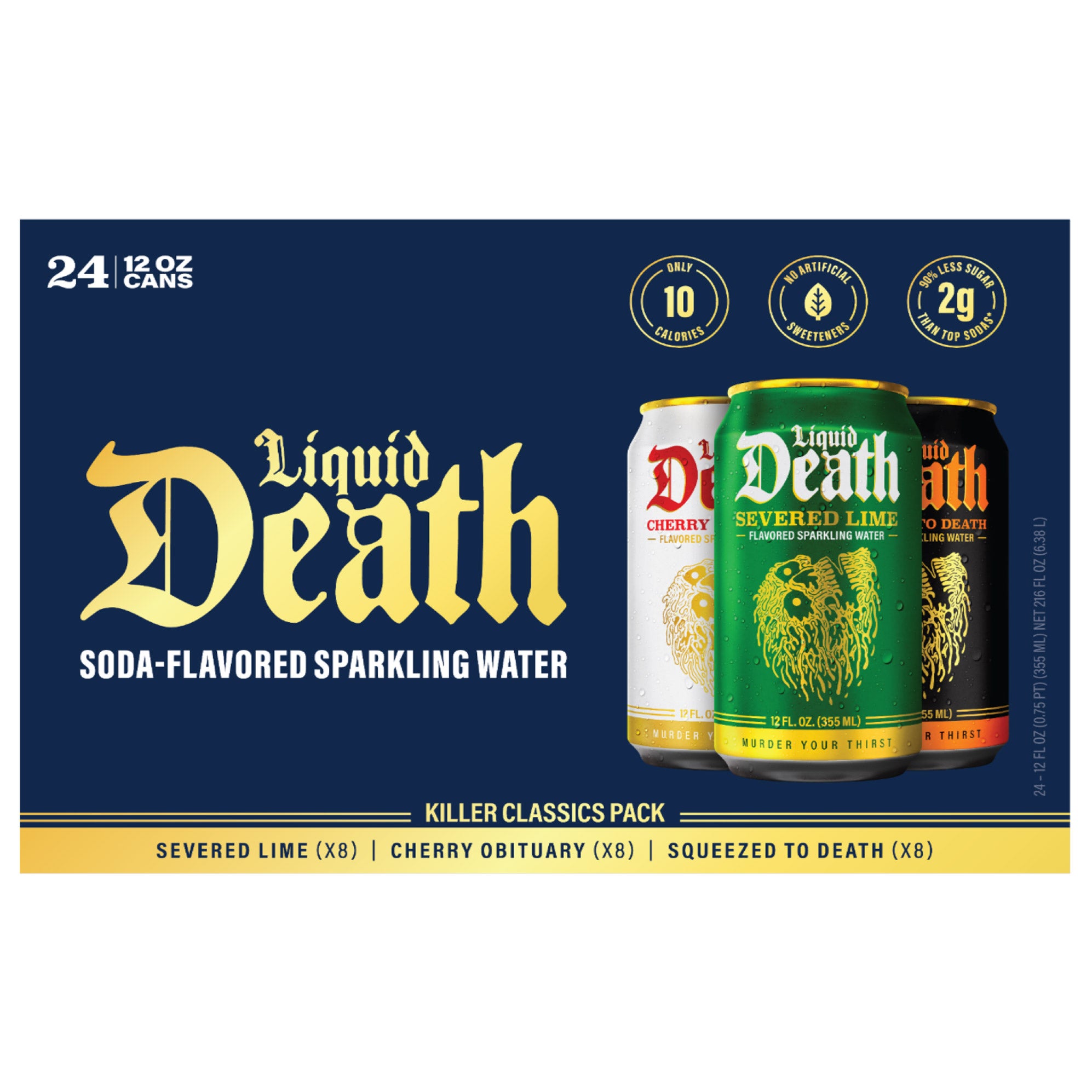 LIQUID DEATH SPARKLING WATER VTY 24 PACK 12OZ EACH - Image 1