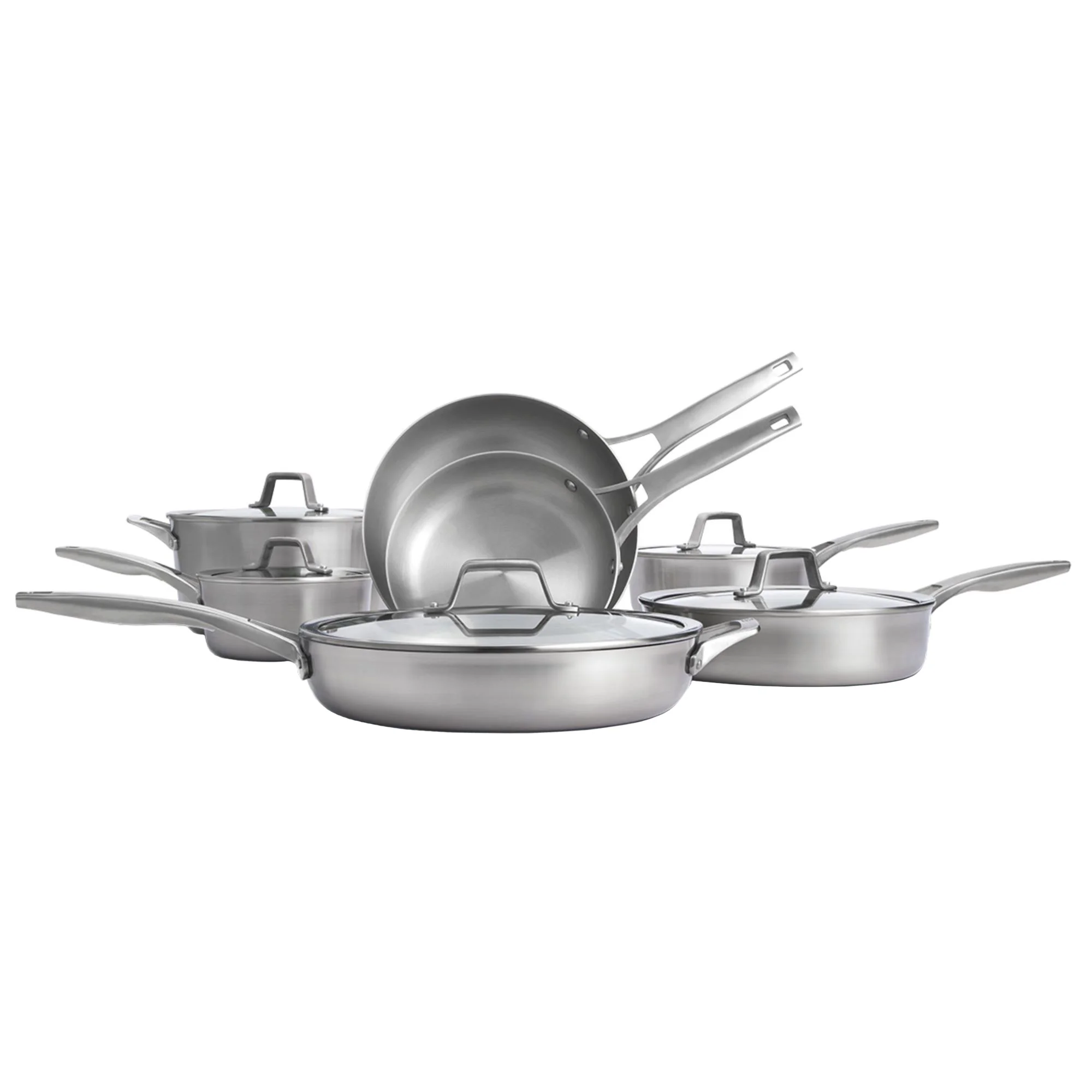 CALPHALON PREMIER CLAD STAINLESS STEEL 12-PIECE COOKWARE SET - Image 1