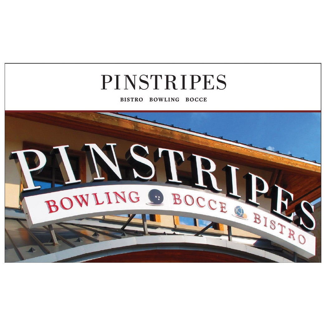 PINSTRIPES 2/$50 GIFT CARDS ITEM IS NON-REFUNDABLE - Image 1