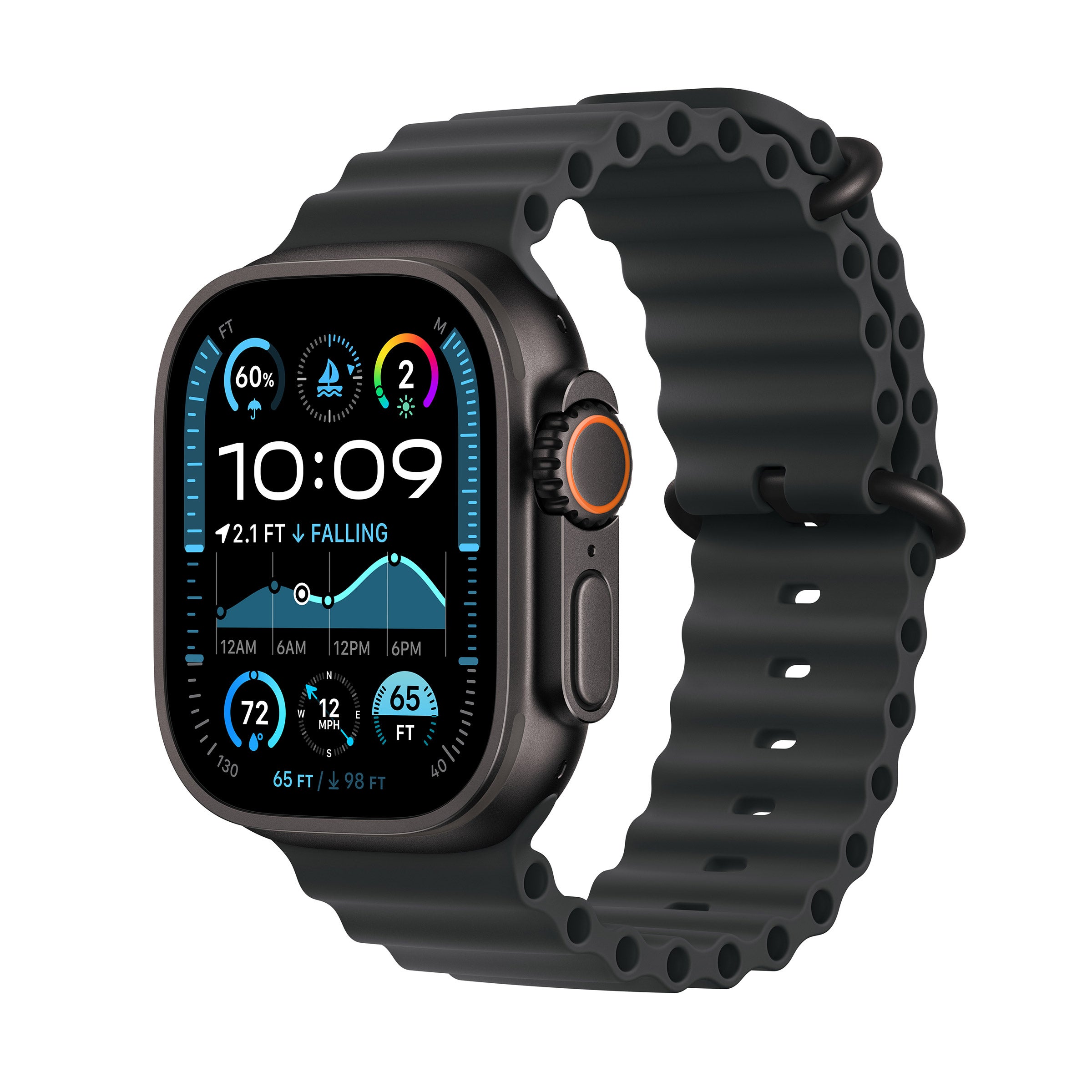 APPLE WATCH ULTRA2 LTE 49MM BLACK TITANIUM BLACK OCEAN MX4P3LW/A - Image 1