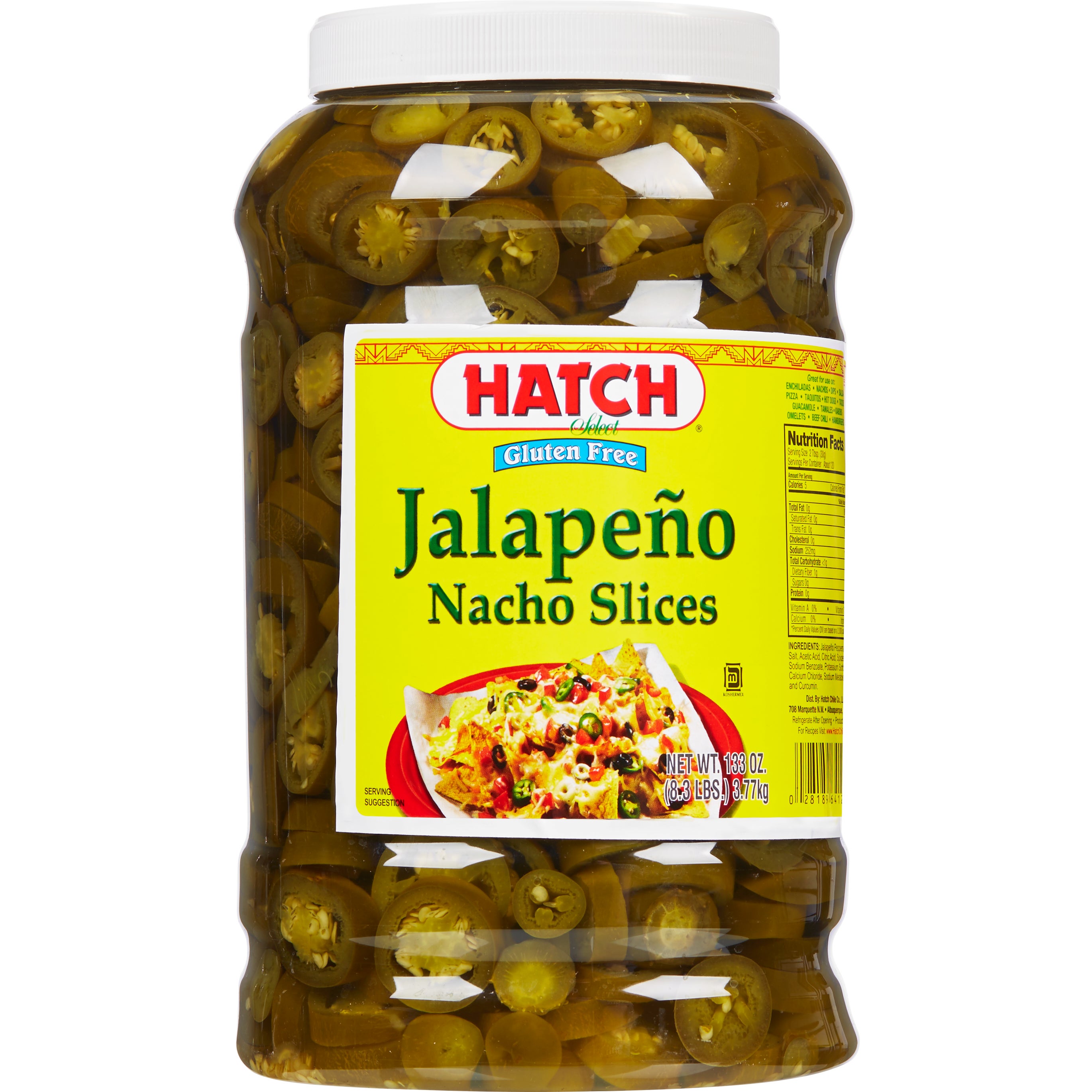 HATCH CHILE COMPANY NACHO SLICED JALAPENOS 133 OZ