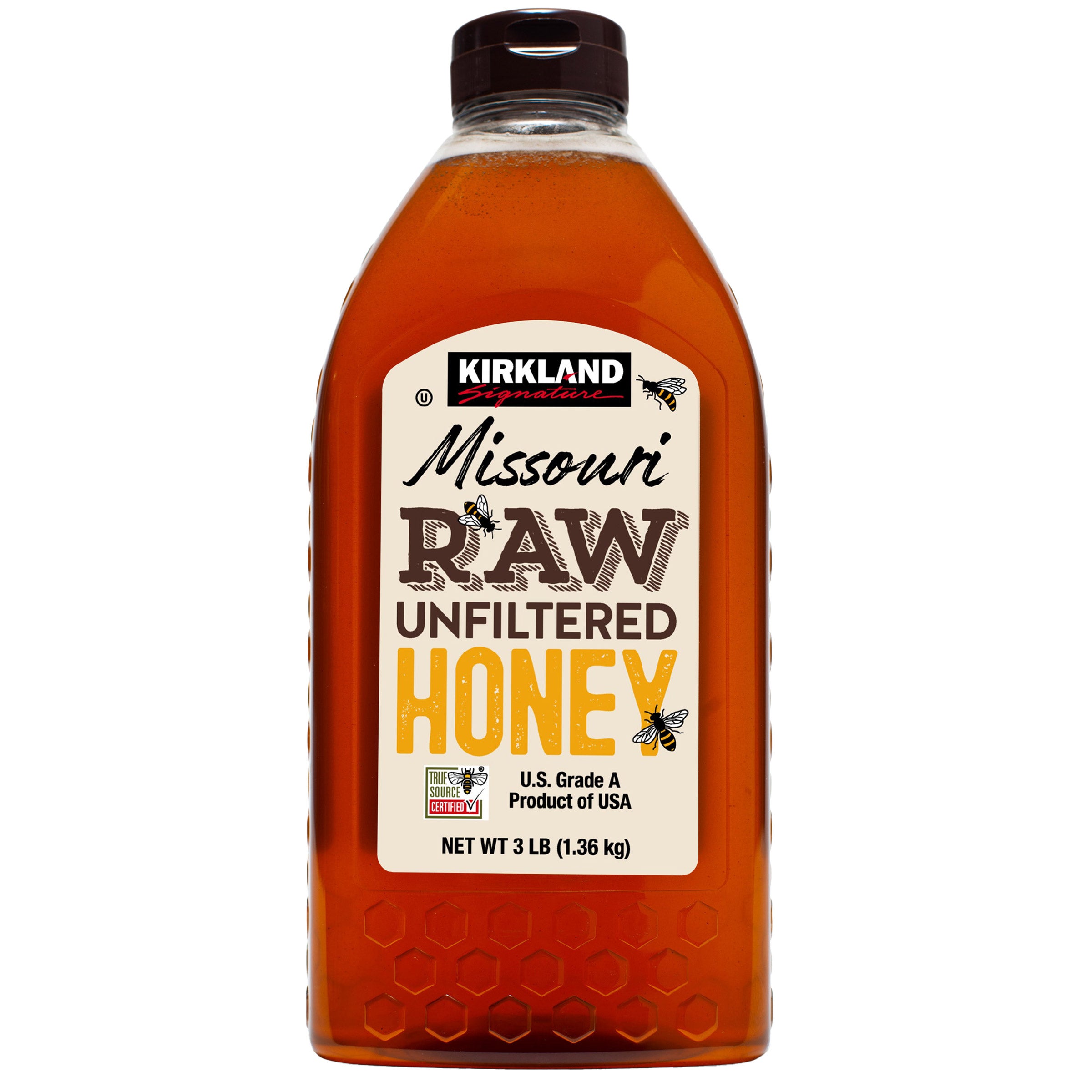 KIRKLAND SIGNATURE MISSOURI RAW HONEY 48 OUNCE BOTTLE - Image 1