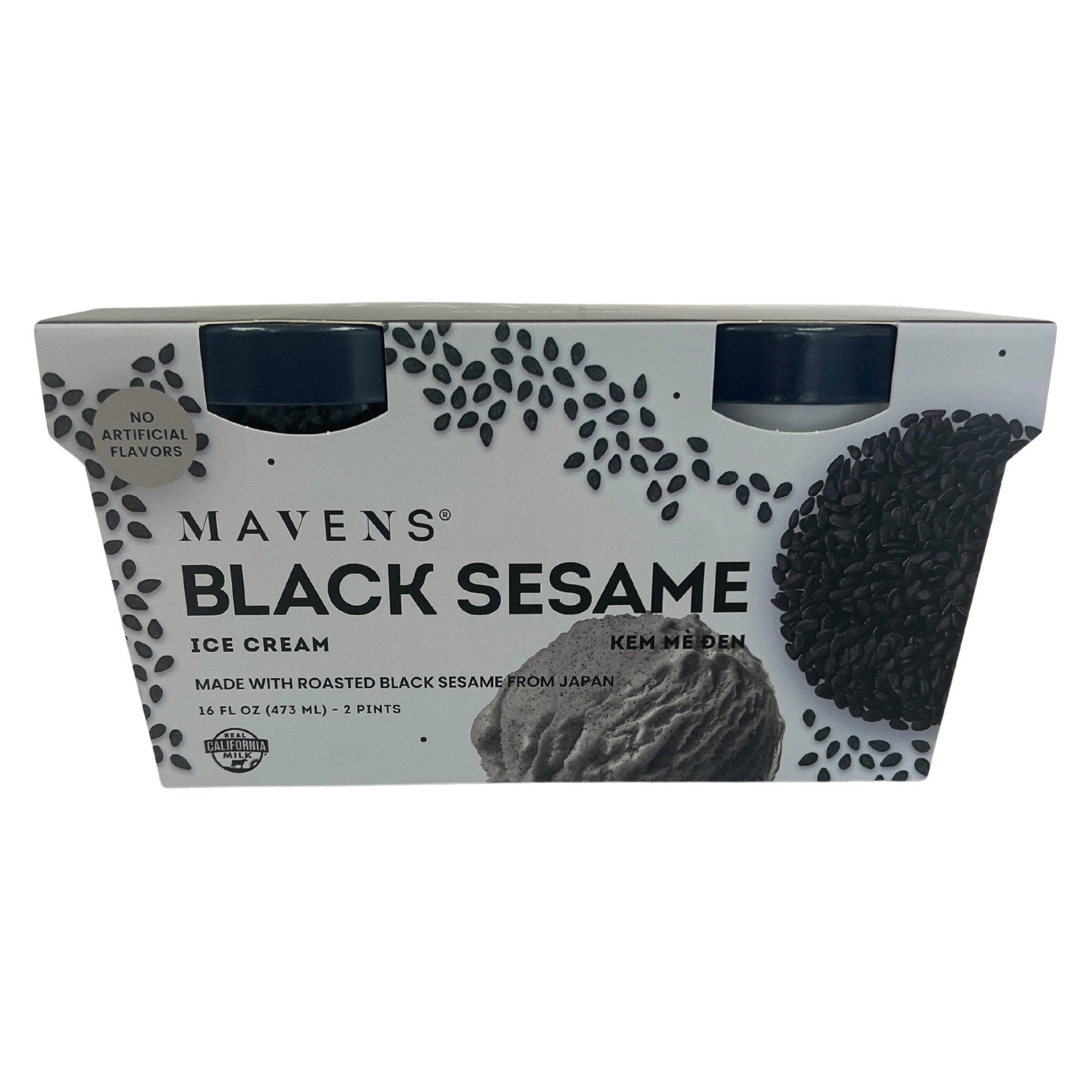 MAVEN'S CREAMERY BLACK SESAME ICE CREAM 2/16 OZ - Image 1
