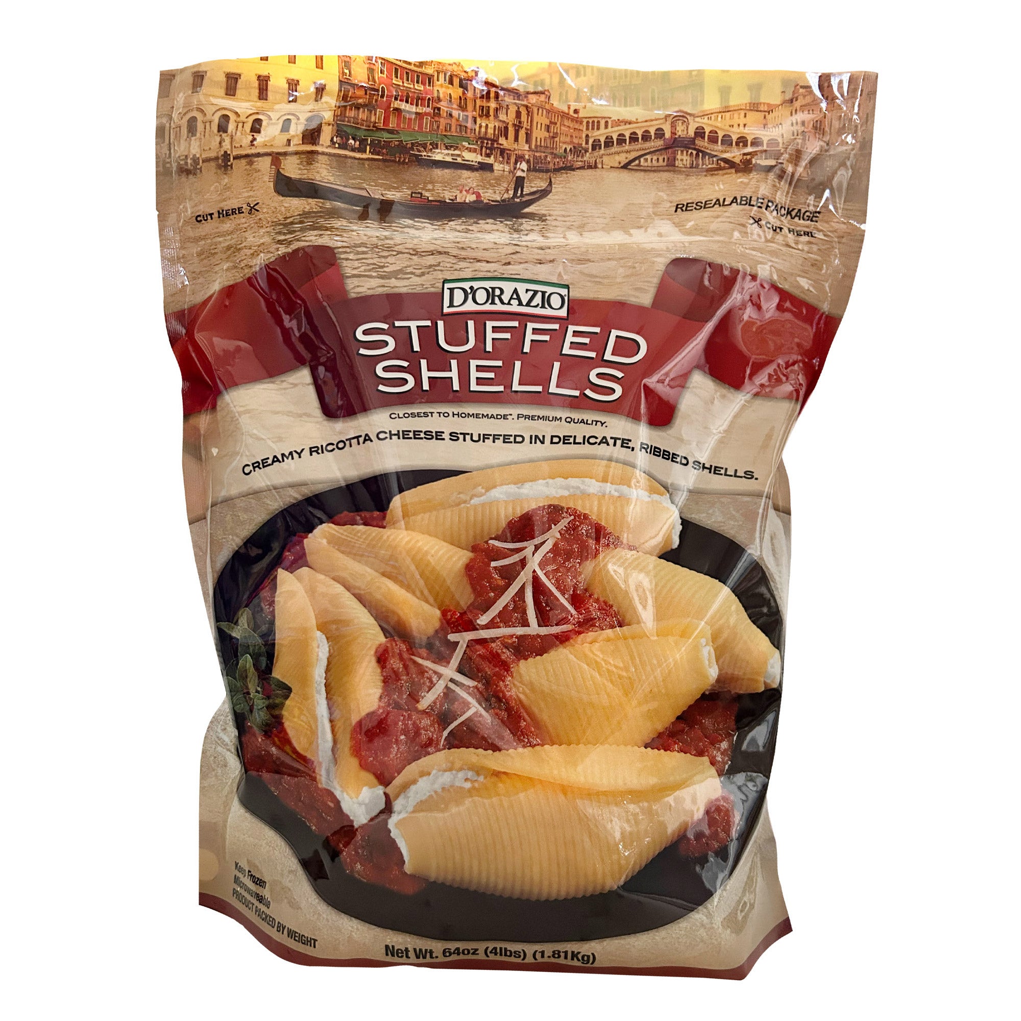 D'ORAZIO STUFFED SHELLS 4 LBS - Image 1