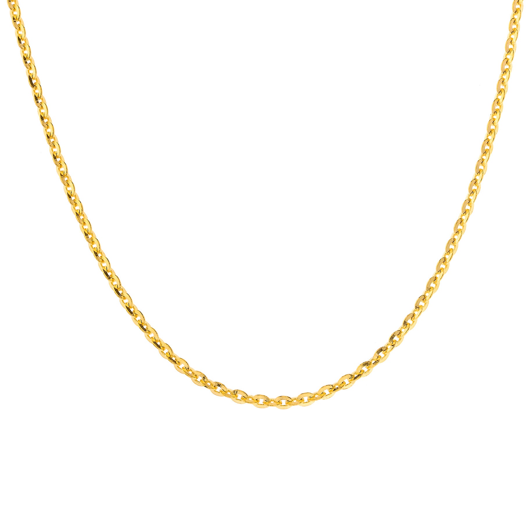 14KT YELLOW GOLD ROLO 18¨ CHAIN MADE IN ITALY - Image 1