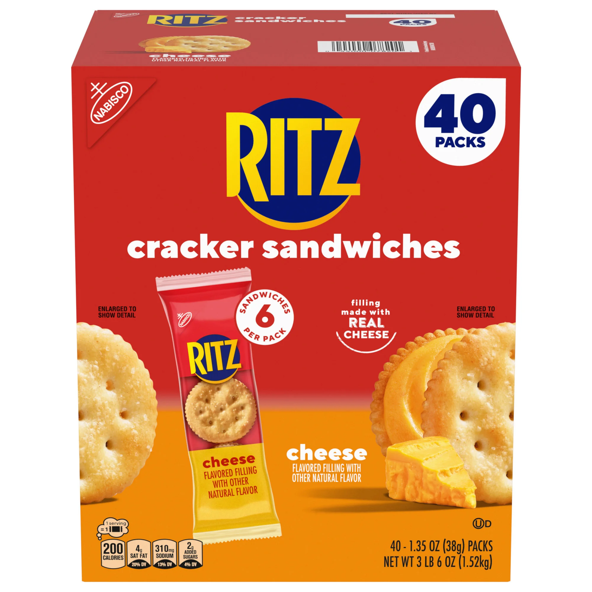 RITZ CRACKER CHEESE SANDWICHES 40/ 1.35 OZ - Image 1