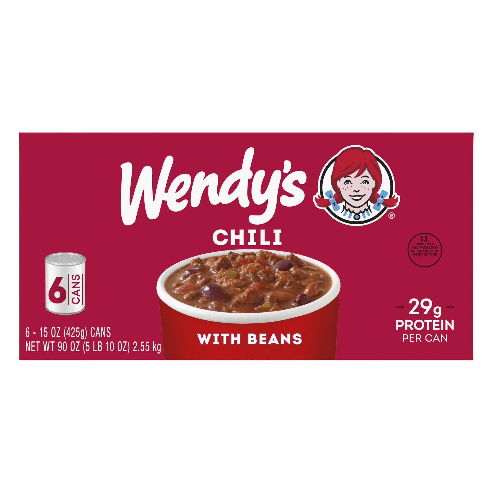 WENDYS CHILI WITH BEANS 6/15OZ - Image 1