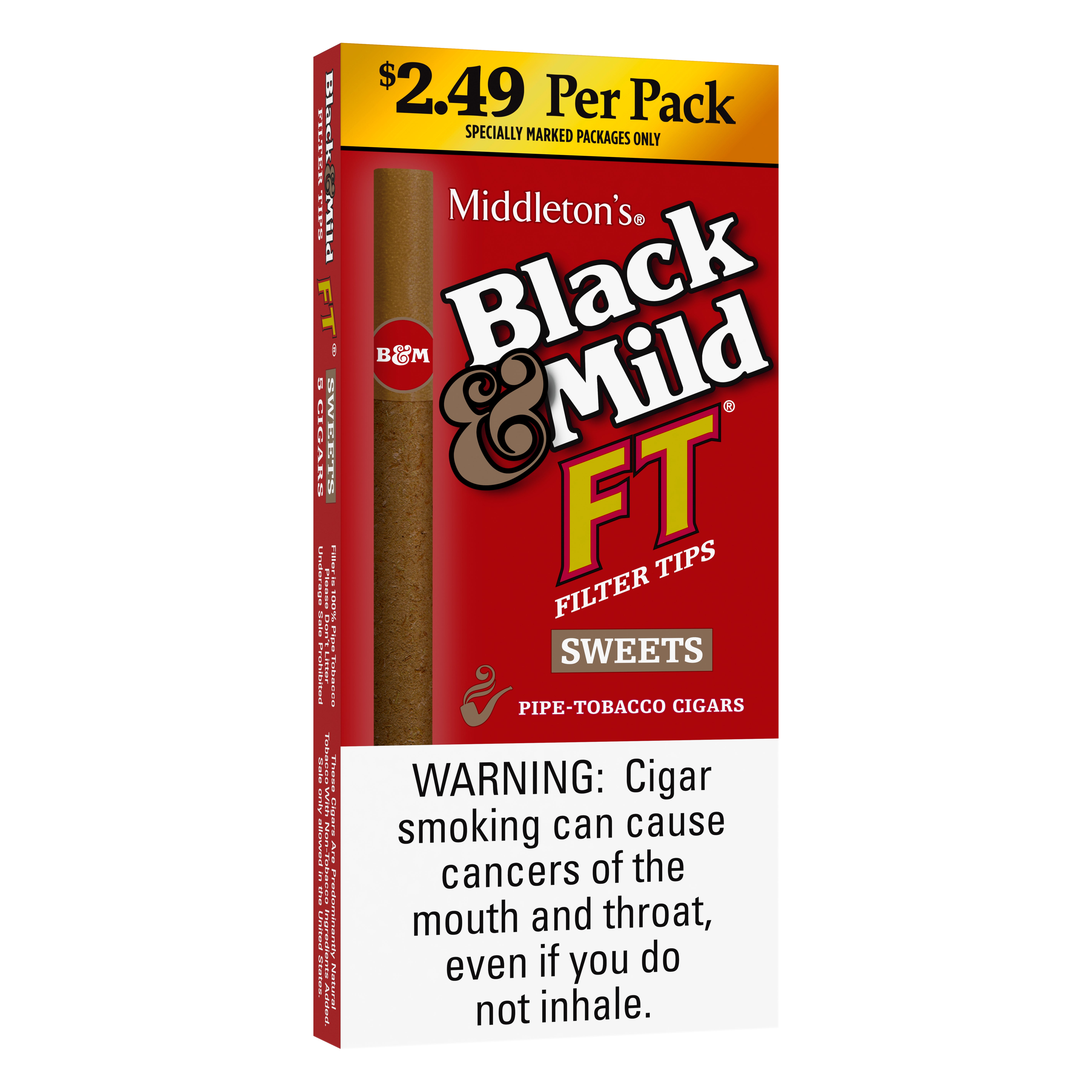 BLACK & MILD SWEETS FT $2.49 10/5CT