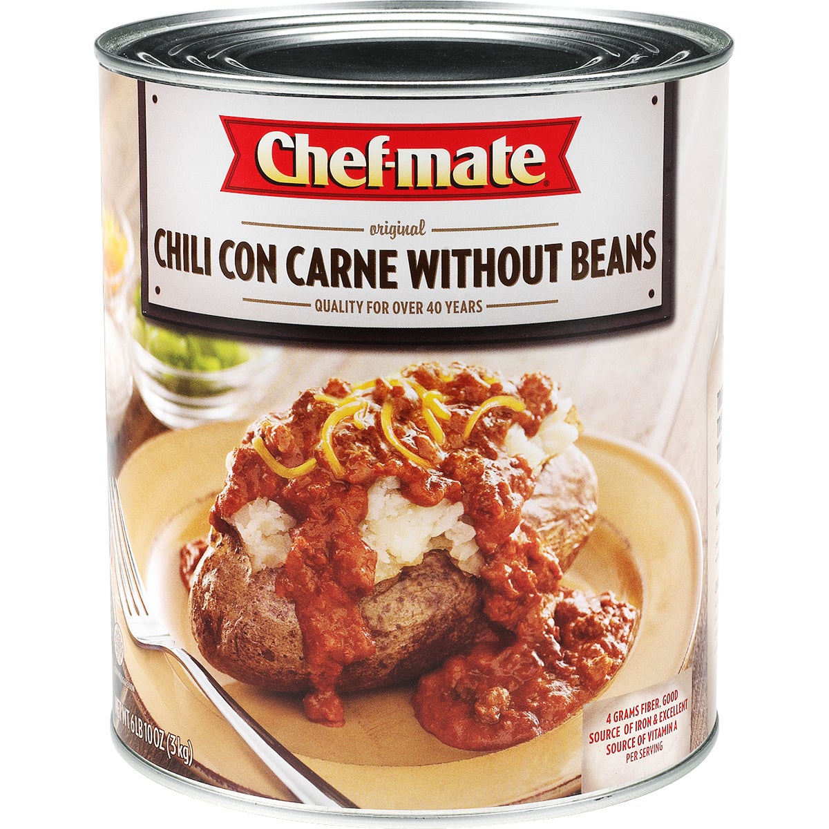 CHEF-MATE CHILI WITHOUT BEANS #10 CAN