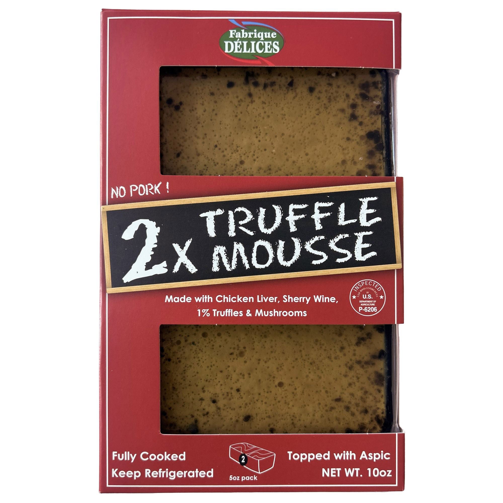 FABRIQUE DELICES TRUFFLE MOUSSE PATE 2 PACK 5 OUNCES EACH - Image 1