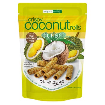 TROPICAL FIELDS DURIAN COCONUT ROLLS 10 OUNCES