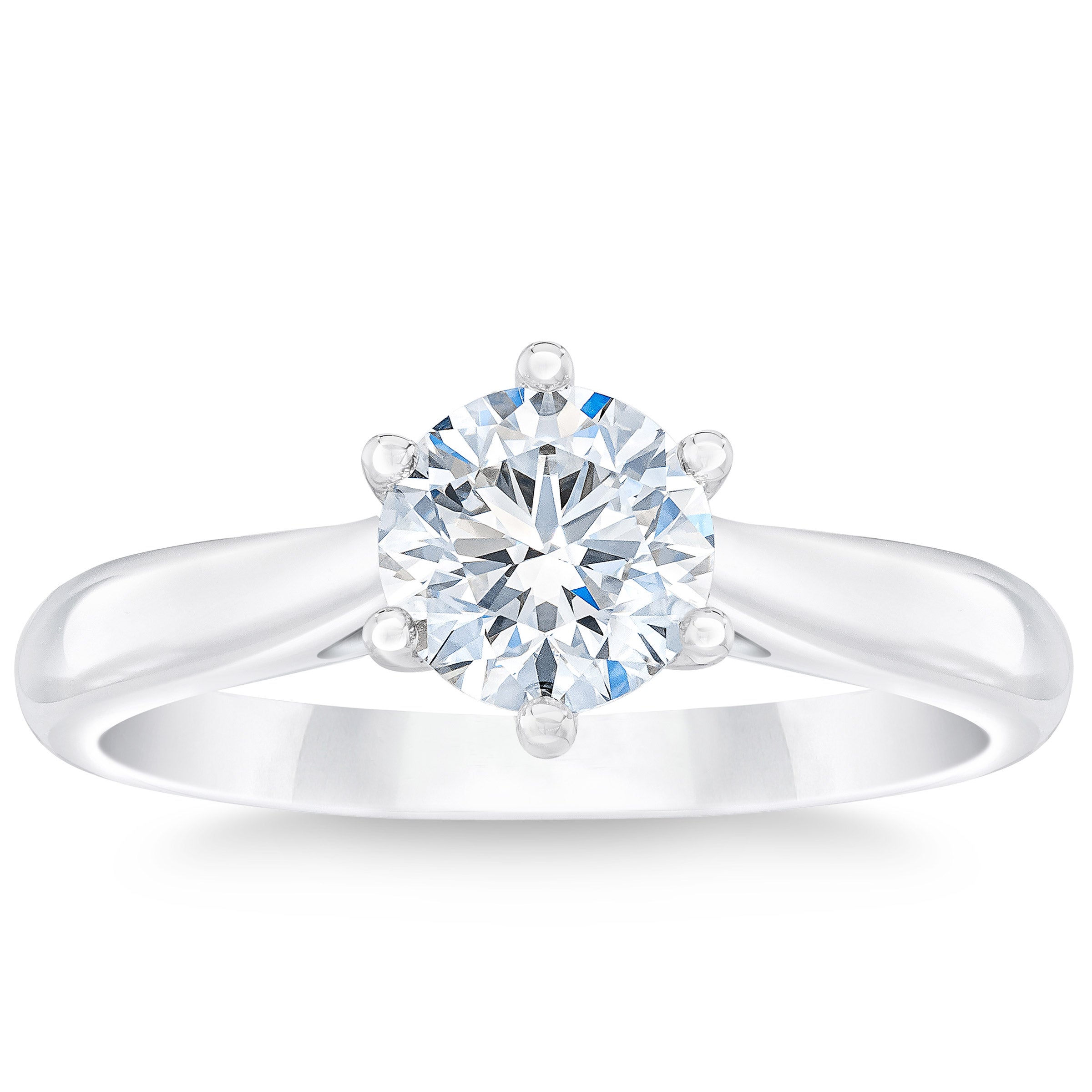 1.40CT ROUND BRILLIANT PLATINUM SOLITAIRE RING VVS2 ¨I¨ COLOR - Image 1