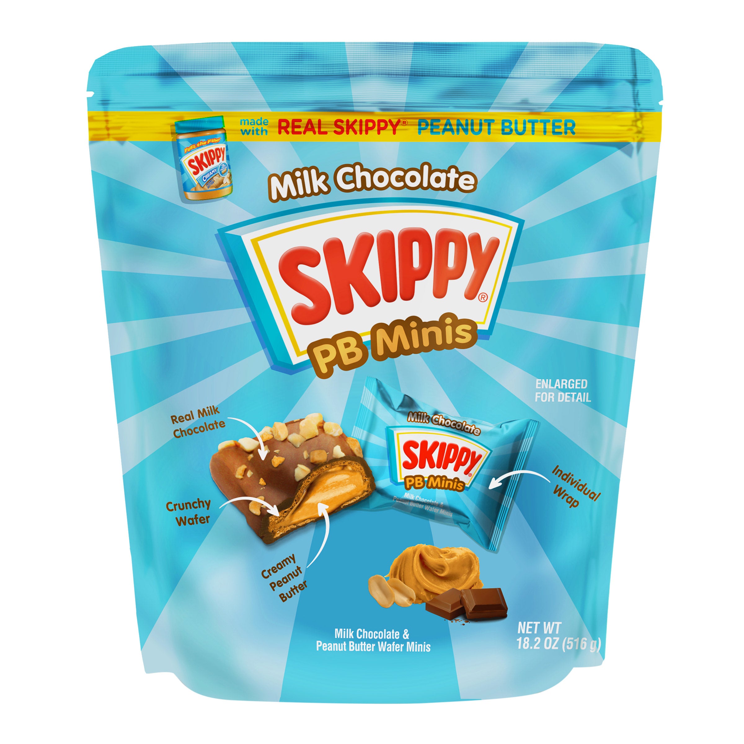 SKIPPY MILK CHOCOLATE PEANUT BUTTER MINI 18.2 OUNCE BAG - Image 1
