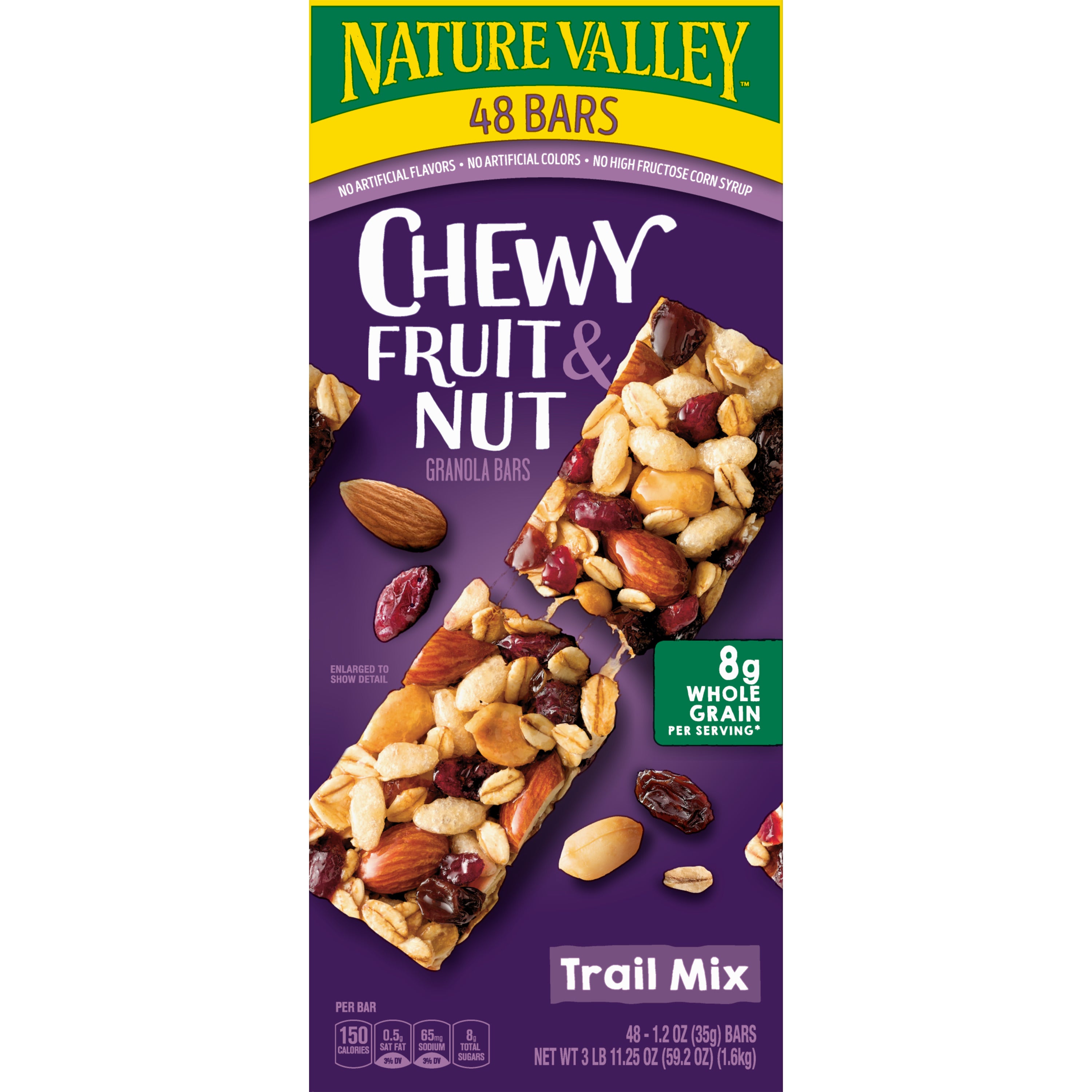 NATURE VALLEY CHEWY FRUIT & NUT BARS TRAIL MIX 48CT/1.2OZ - Image 1
