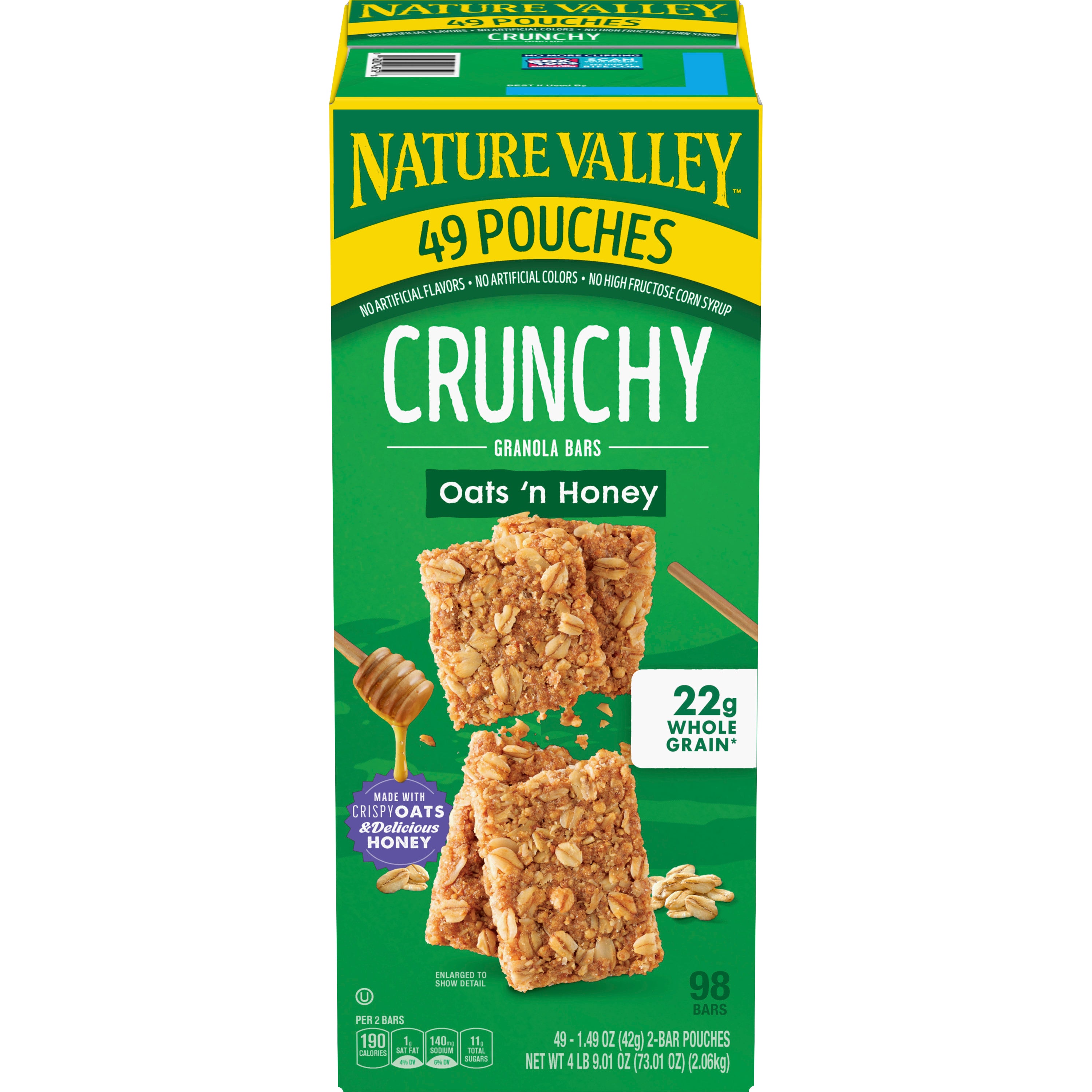 NATURE VALLEY CRUNCHY GRANOLA BARS OAT & HONEY 49/1.5 OZ - Image 1