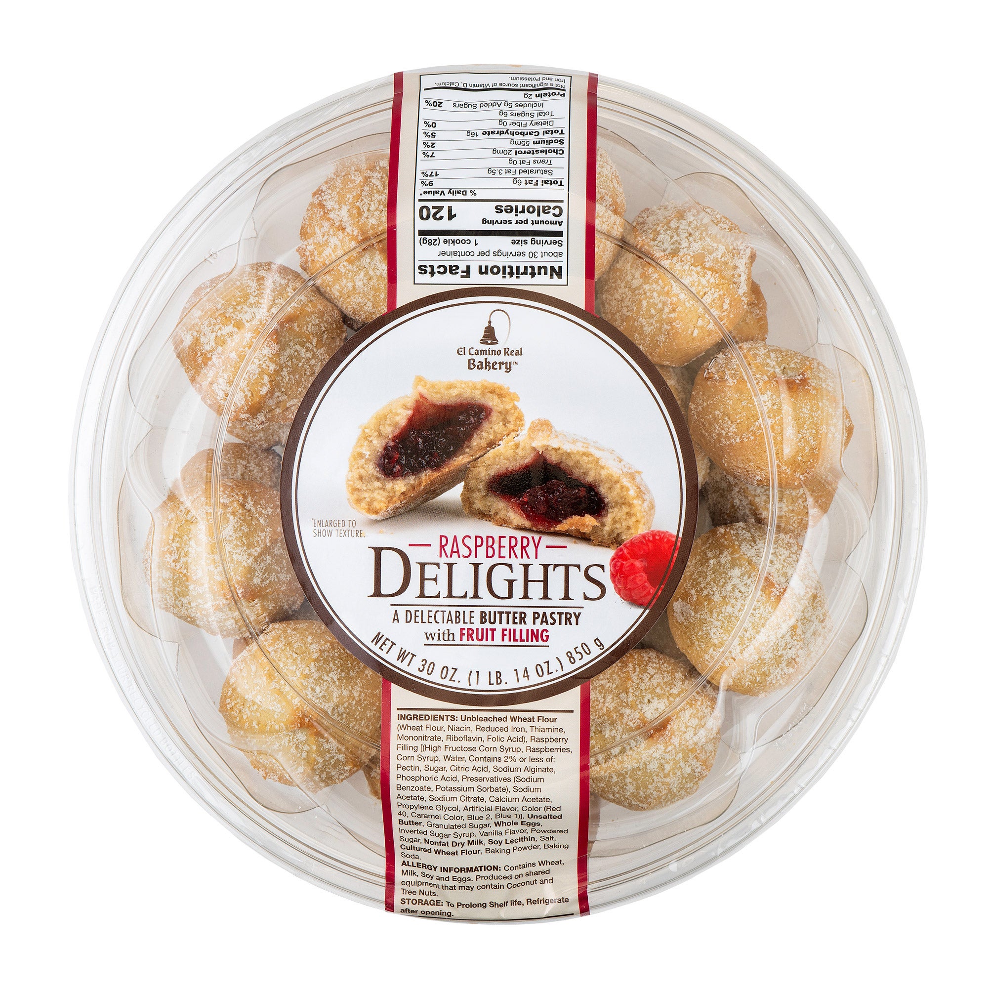 EL CAMINO REAL BAKERY RASPBERRY DELIGHTS 30 OZ - Image 1