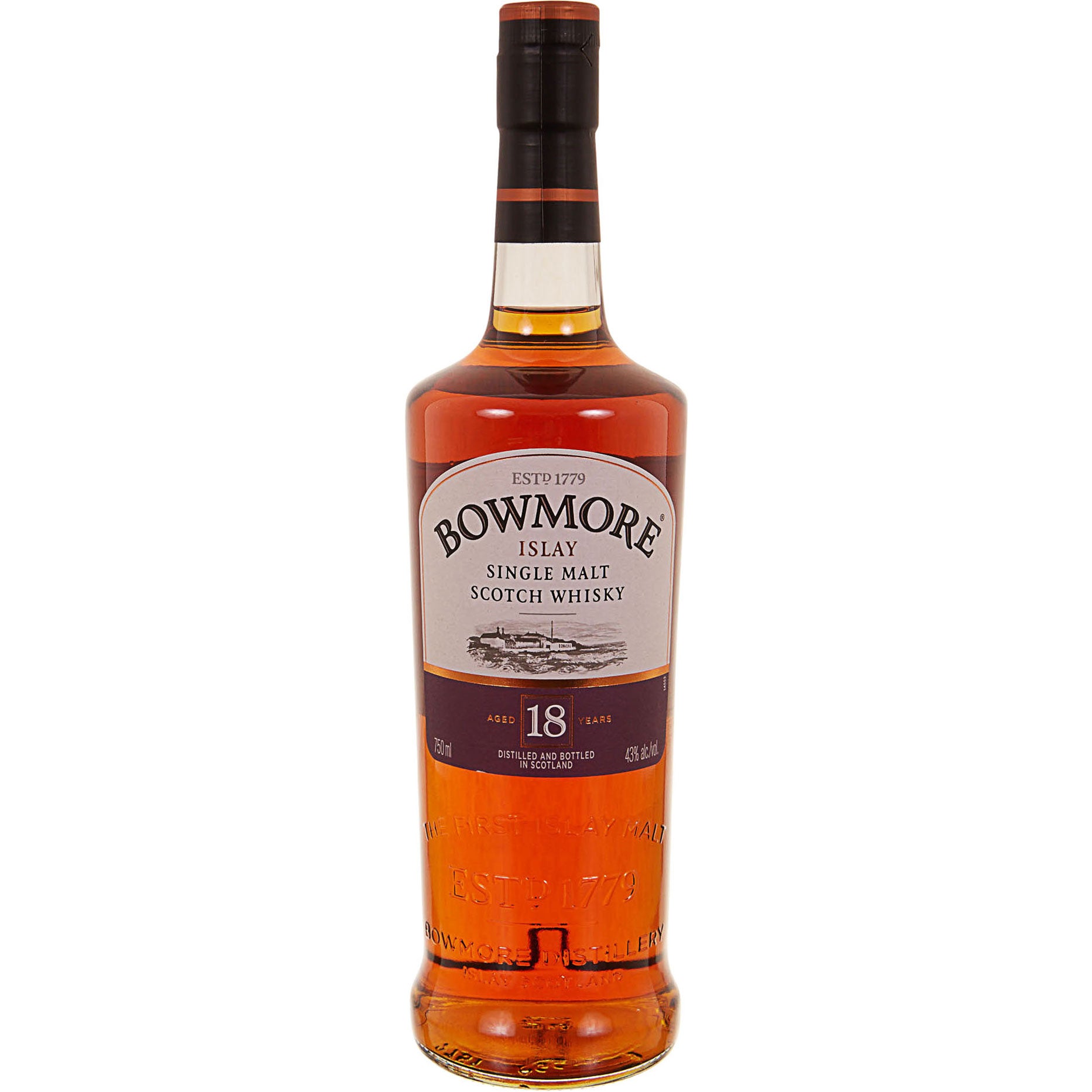 BOWMORE 18YR SINGLE MALT SCOTCH ISLAY 750ML
