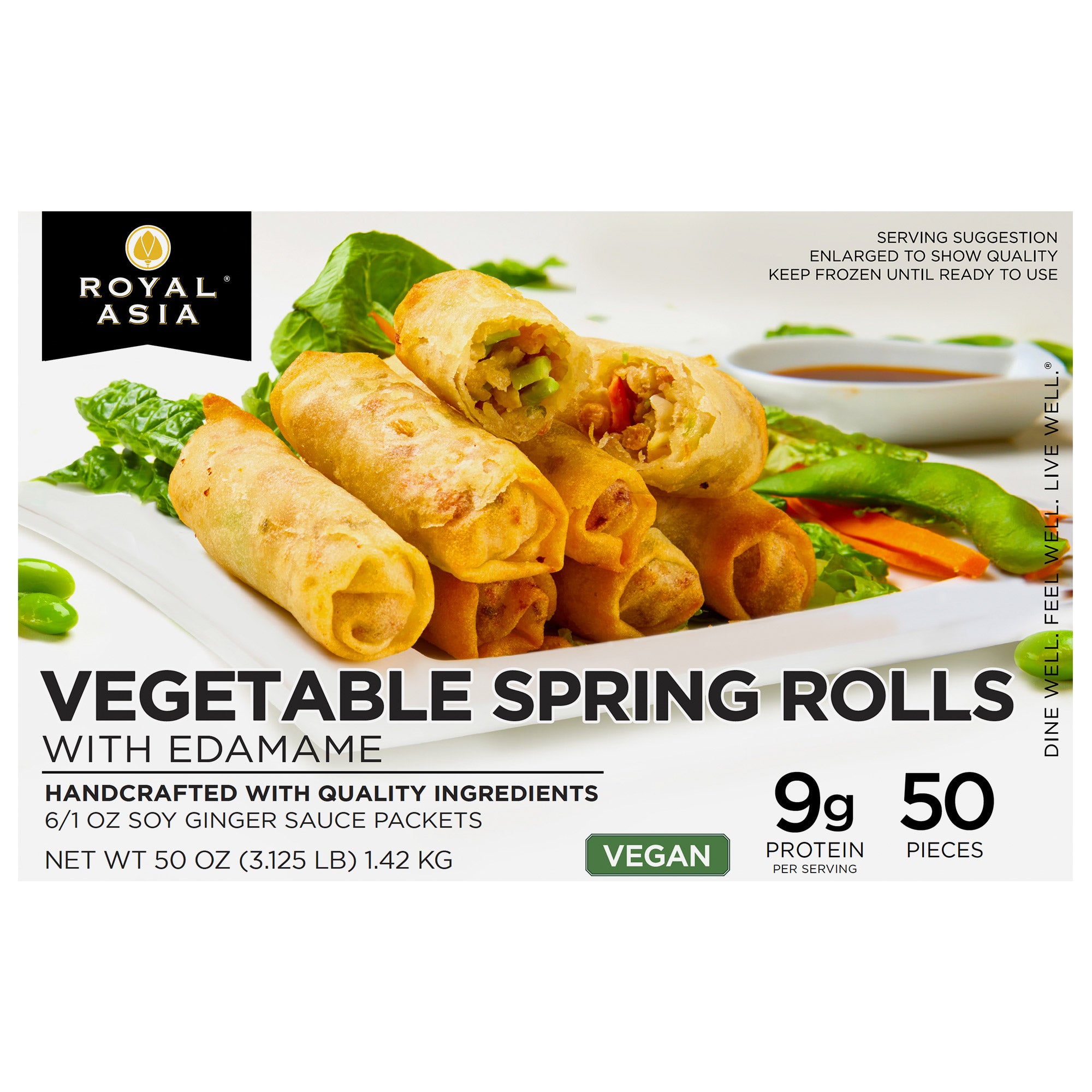 ROYAL ASIA VEGETABLE SPRING ROLLS 50 COUNT BOX - Image 1