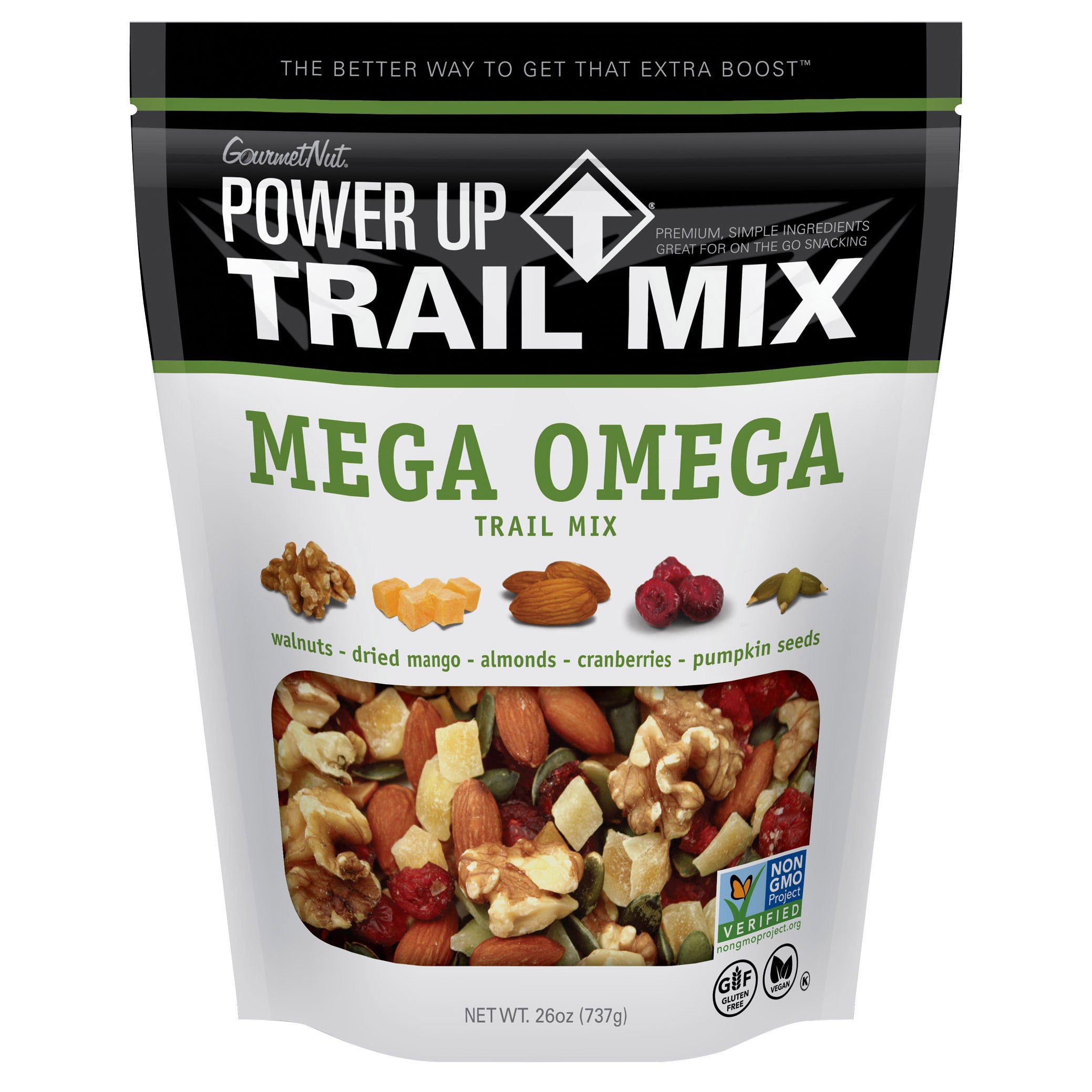 POWER UP MEGA OMEGA TRAIL MIX 26 OZ (1.62 LBS) - Image 1