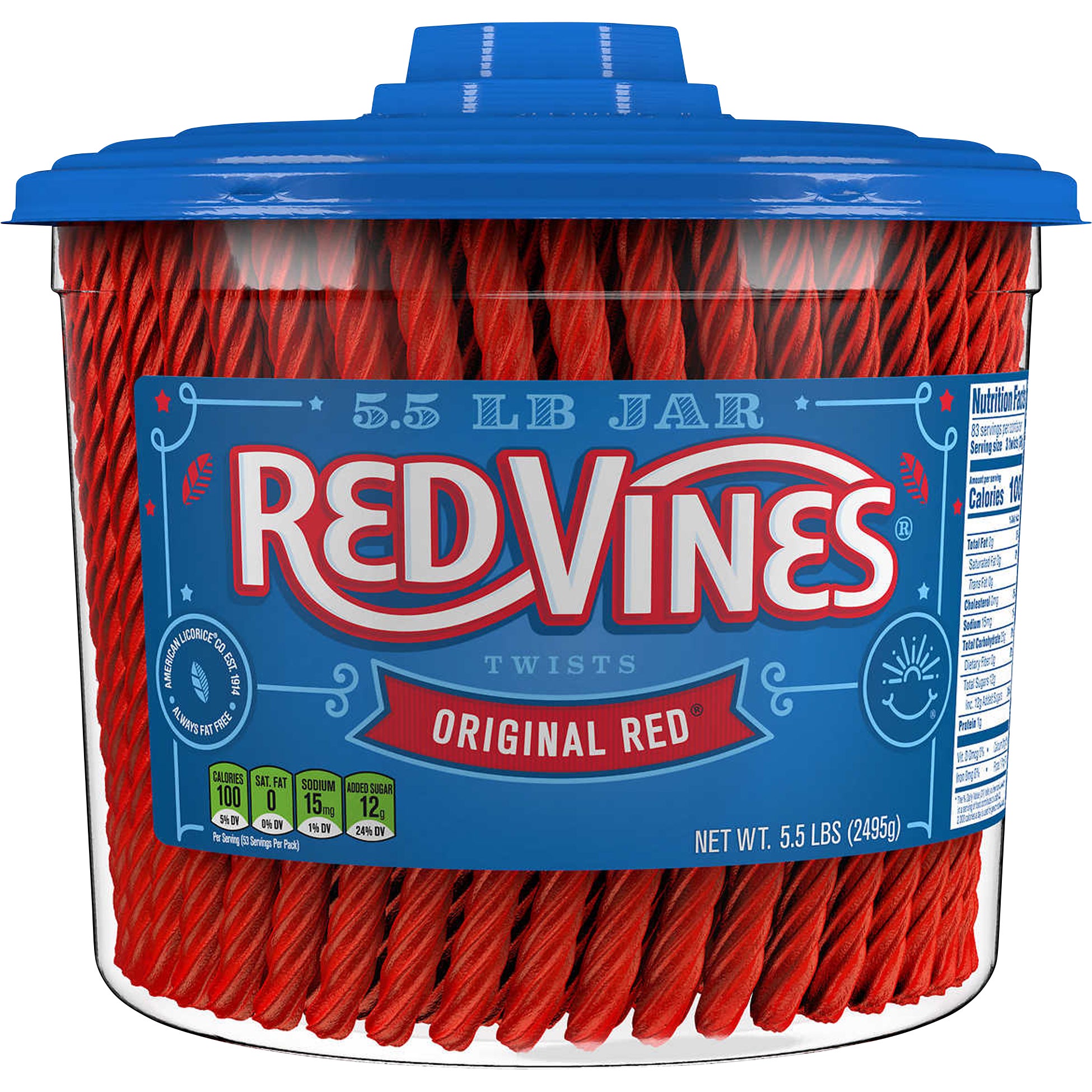 AMERICAN LICORICE RED VINES 5.5 POUNDS - Image 1