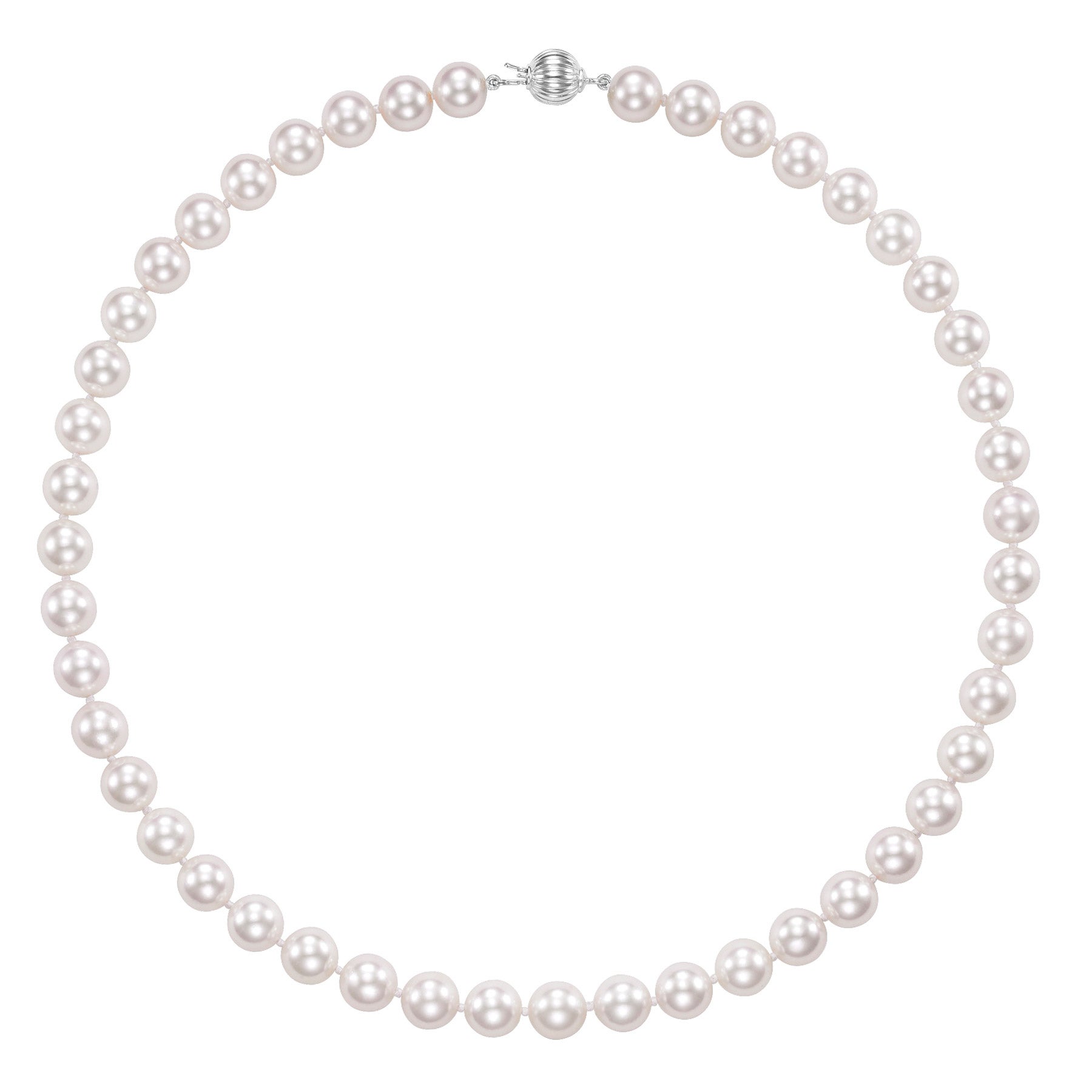 14KT WHITE GOLD 8.5-9MM AKOYA CULTURED PEARL STRAND 18¨