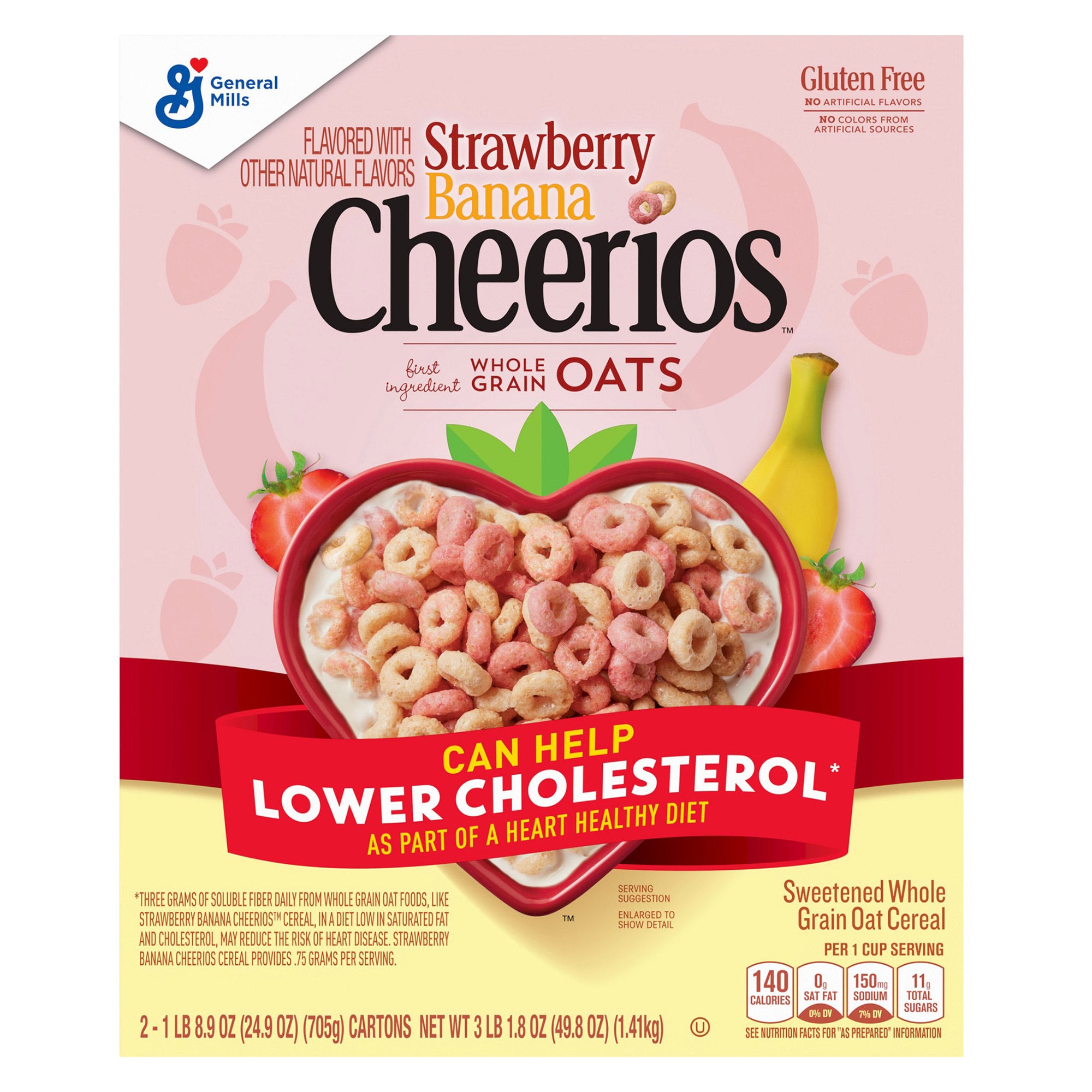 GENERAL MILLS CHEERIOS STRAWBERRY BANANA 49.8 OZ (3.11 LBS)
