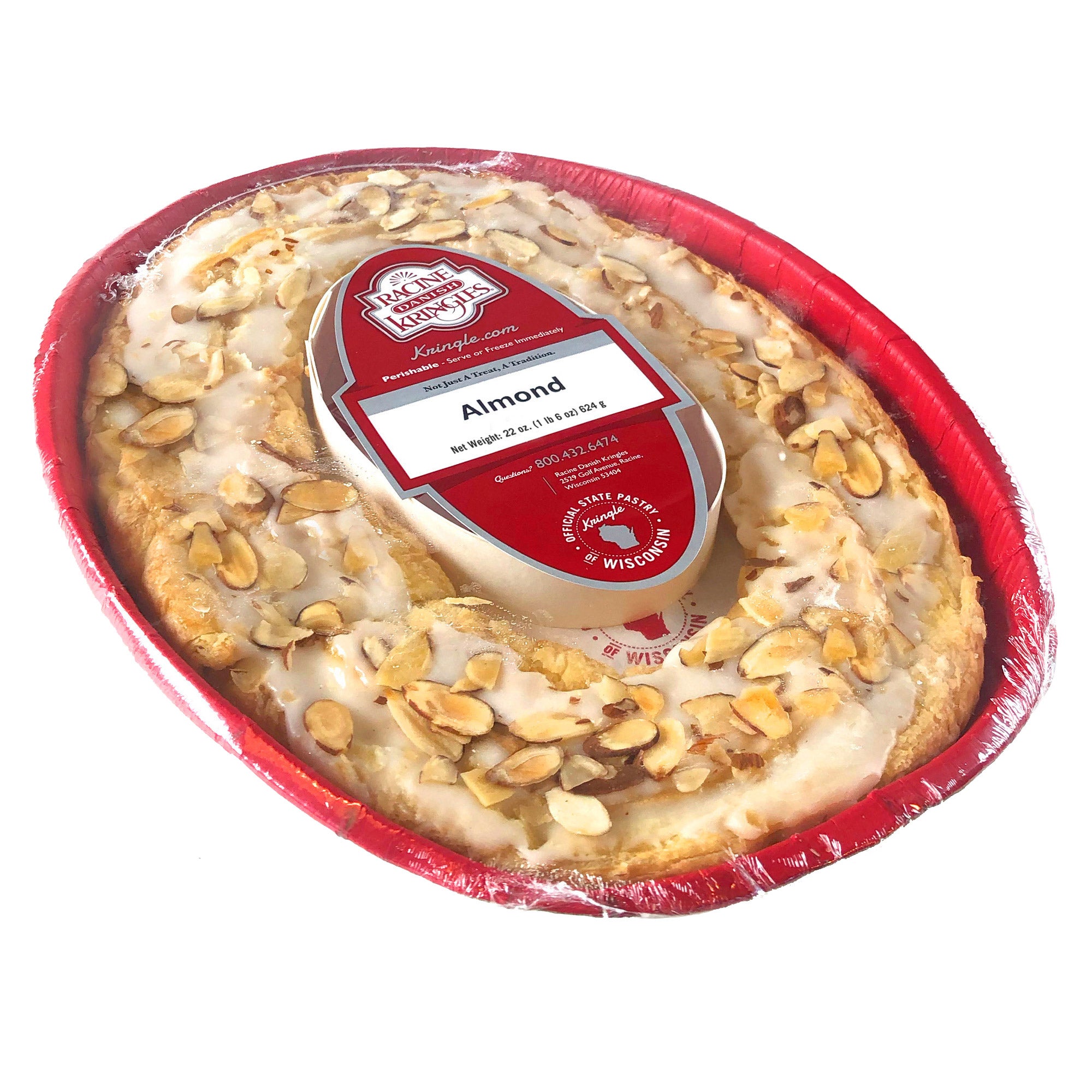 RACINE DANISH KRINGLES ALMOND KRINGLE 22 OUNCES - Image 1